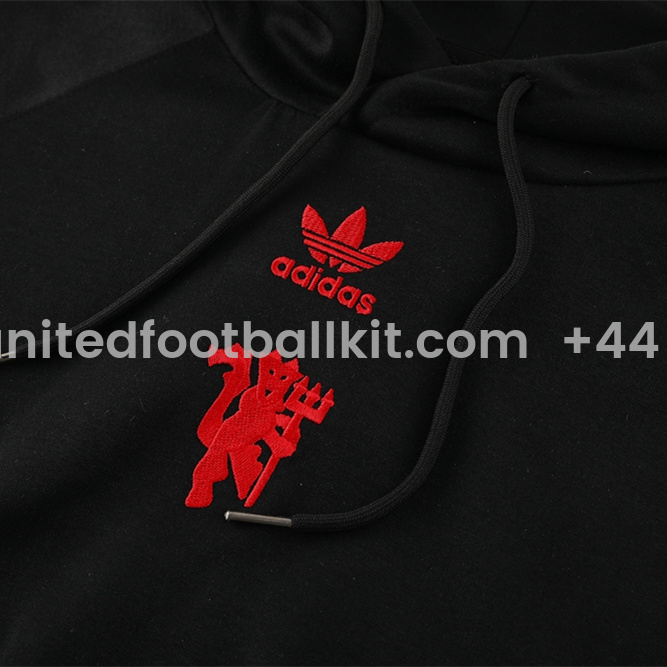 Unitedfootballkit.com | Manchester United 24-25 Originals LFSTLR Training Hoodie Set - Black -Customize Name, Number and Patch | Worldwide Shipping