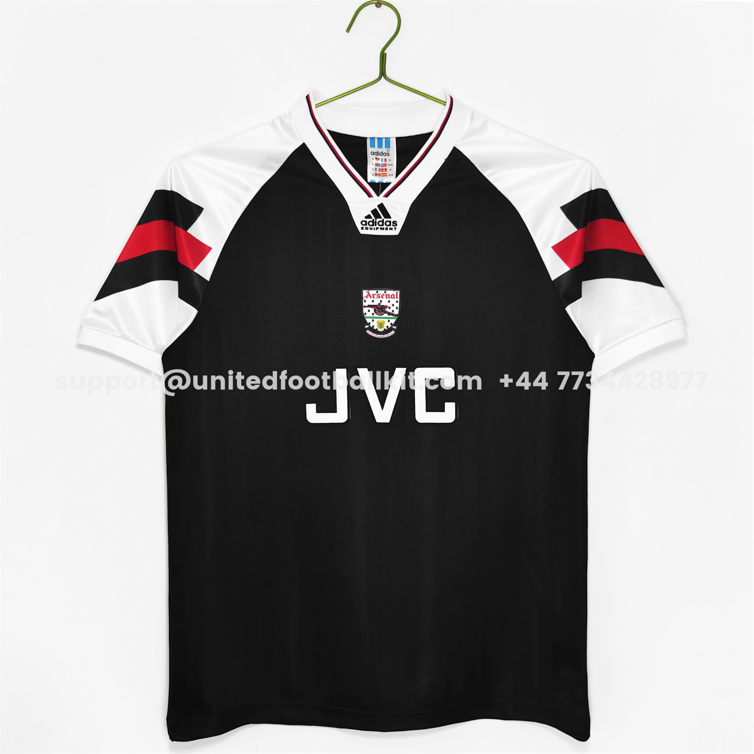 Unitedfootballkit.com | Retro Arsenal 92-94 Black Special Jersey -Customize Name, Number and Patch | Worldwide Shipping