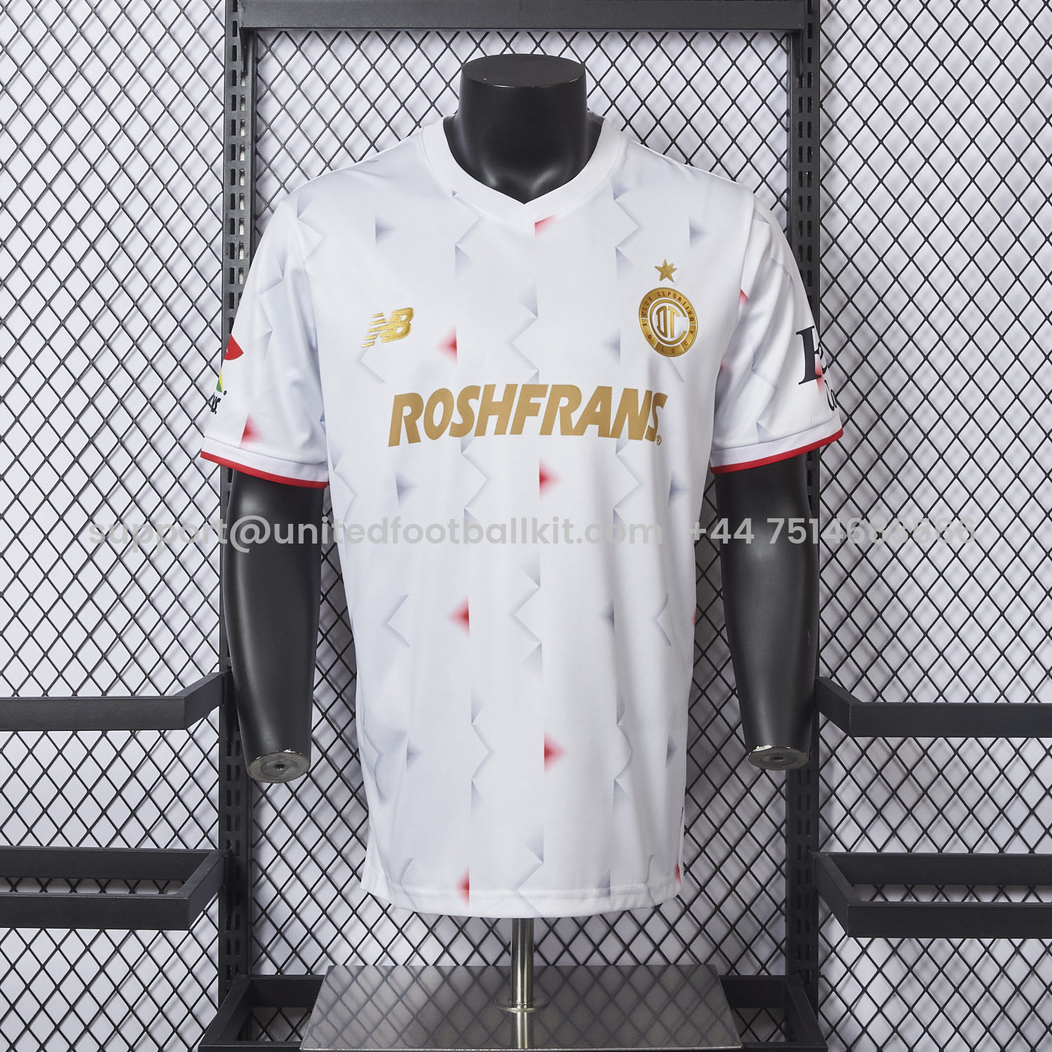 Unitedfootballkit.com | Toluca 25-26 Away White Jersey - Player Version -Customize Name, Number and Patch | Worldwide Shipping