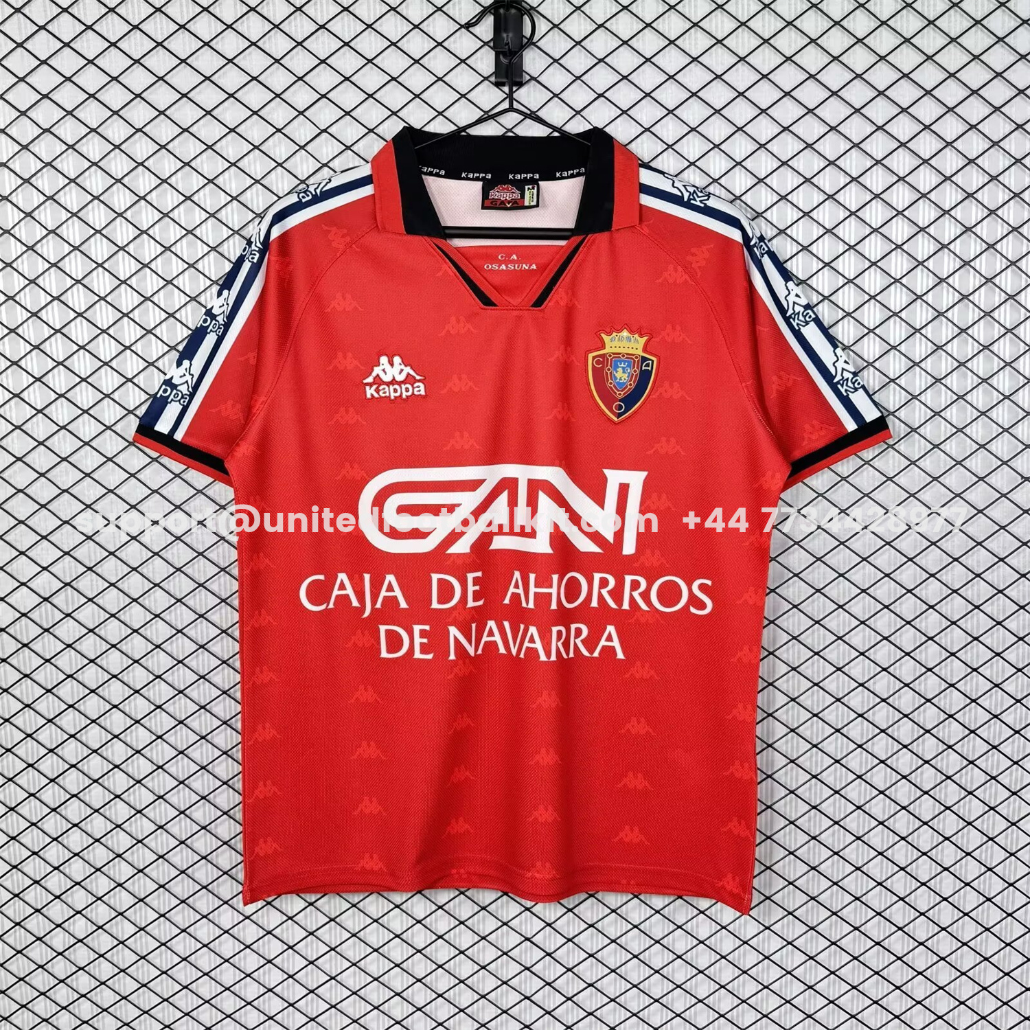 Unitedfootballkit.com | Retro Osasuna 1995-96 Home Jersey -Customize Name, Number and Patch | Worldwide Shipping