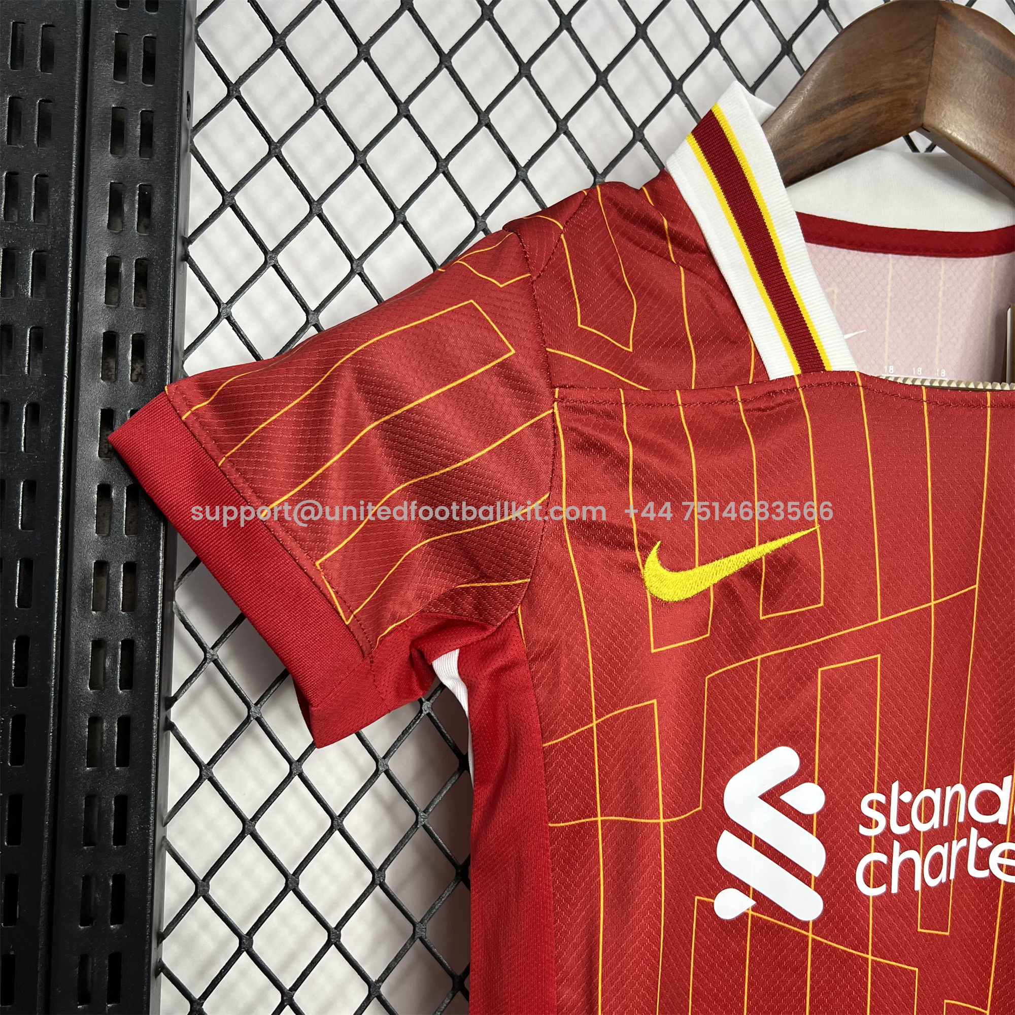 Unitedfootballkit.com | Liver.pool 24-25 Home Stadium Kids Kit -Customize Name, Number and Patch | Worldwide Shipping