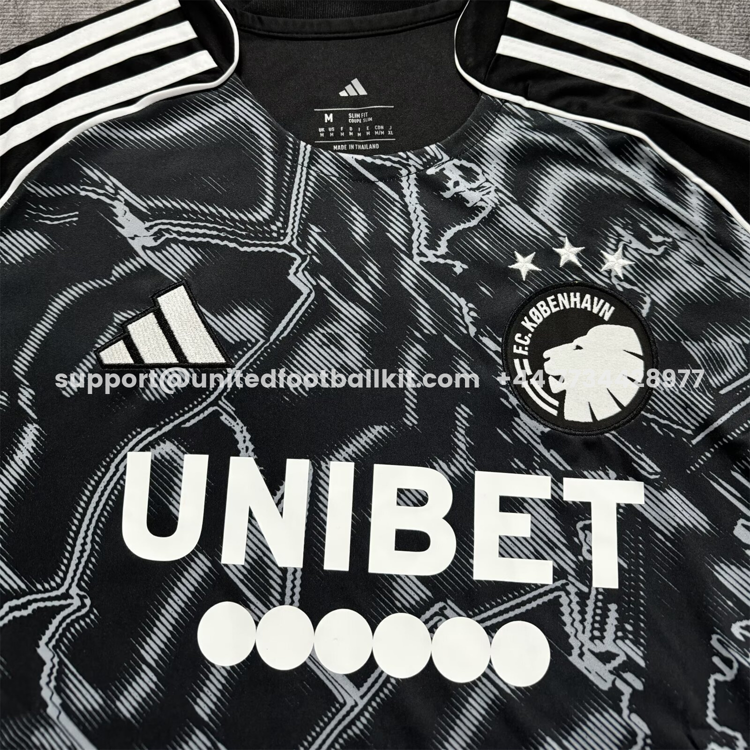 Unitedfootballkit.com | Copenhagen 25-26 Away Black Jersey - Fans Version -Customize Name, Number and Patch | Worldwide Shipping