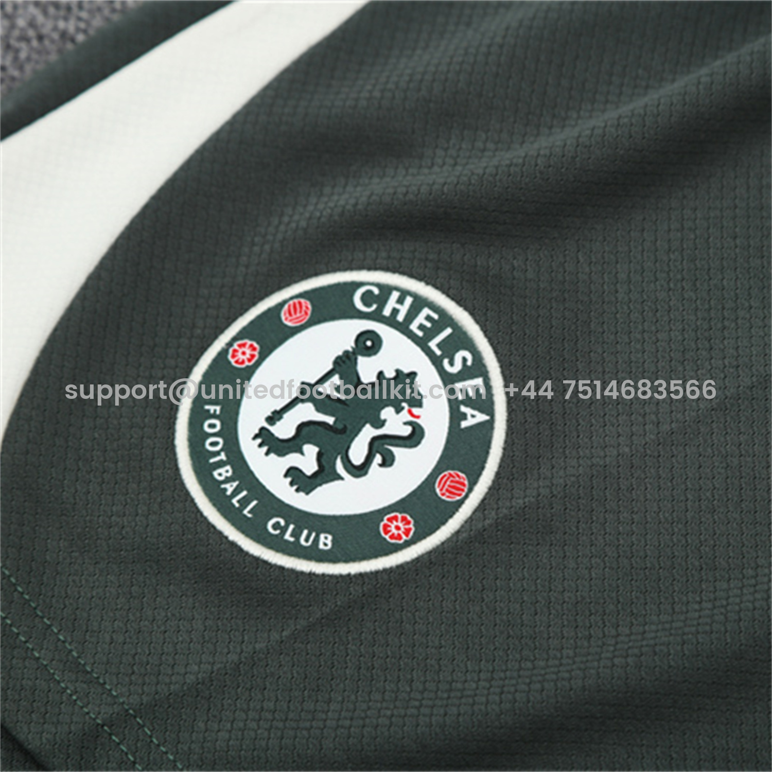 Unitedfootballkit.com | C.H.E.L.S.E.A 25-26 Kids Short-Sleeve Training Set - Army Green Top & Army Green Shorts -Customize Name, Number and Patch | Worldwide Shipping