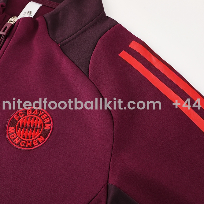Unitedfootballkit.com | Bayern Munich 24-25 Jacket Training Tracksuit - Claret Red -Customize Name, Number and Patch | Worldwide Shipping