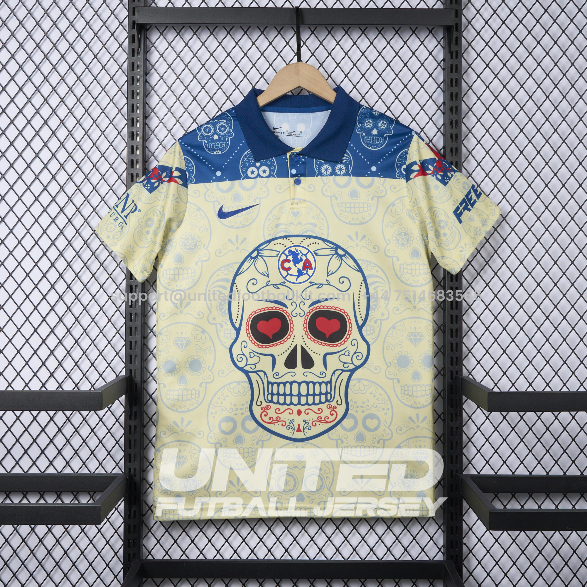 Unitedfootballkit.com | Club América 24-25 Day of the Dead Special Edition Jersey - Fans Version -Customize Name, Number and Patch | Worldwide Shipping