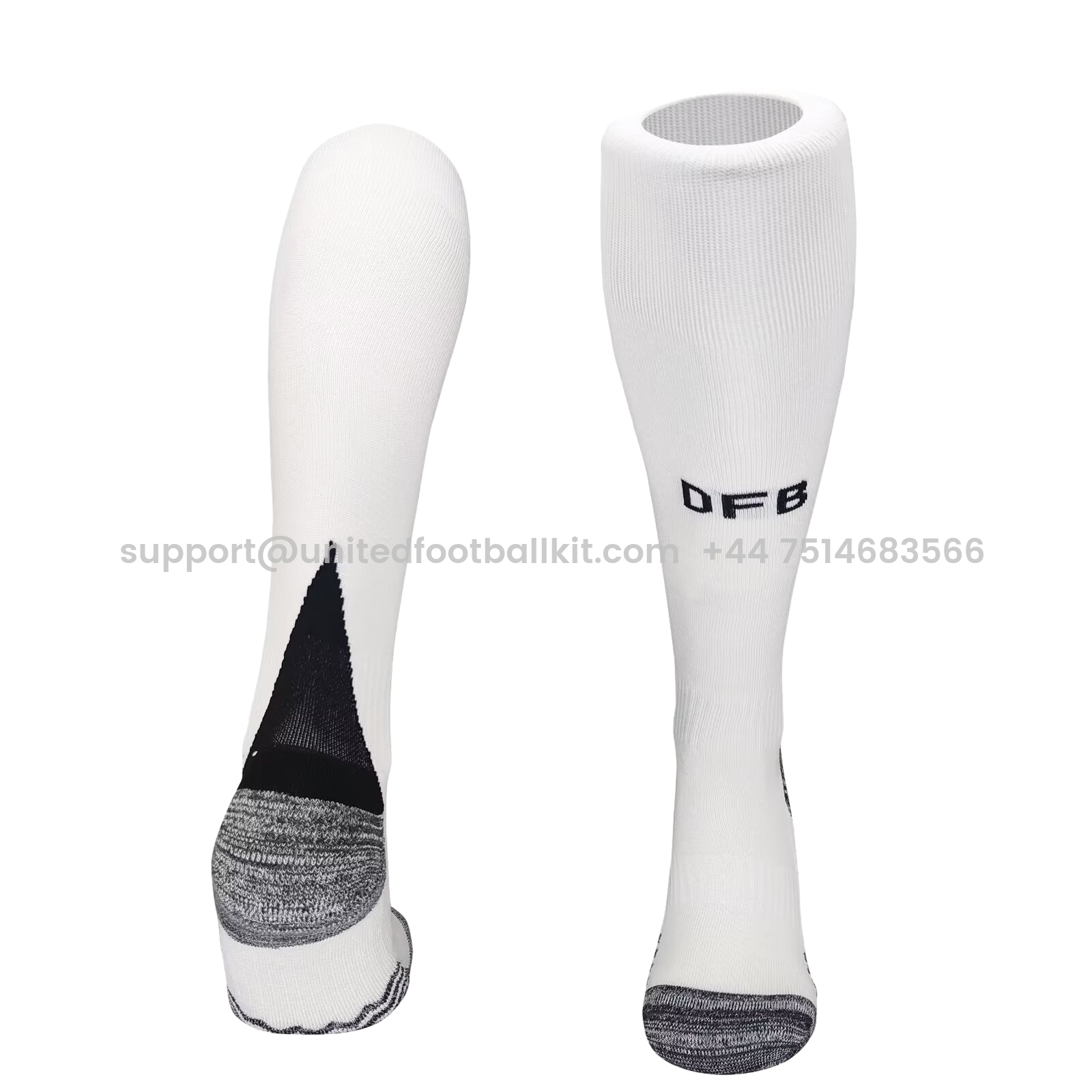 Unitedfootballkit.com | Germany 2024 Home Socks - White -Customize Name, Number and Patch | Worldwide Shipping