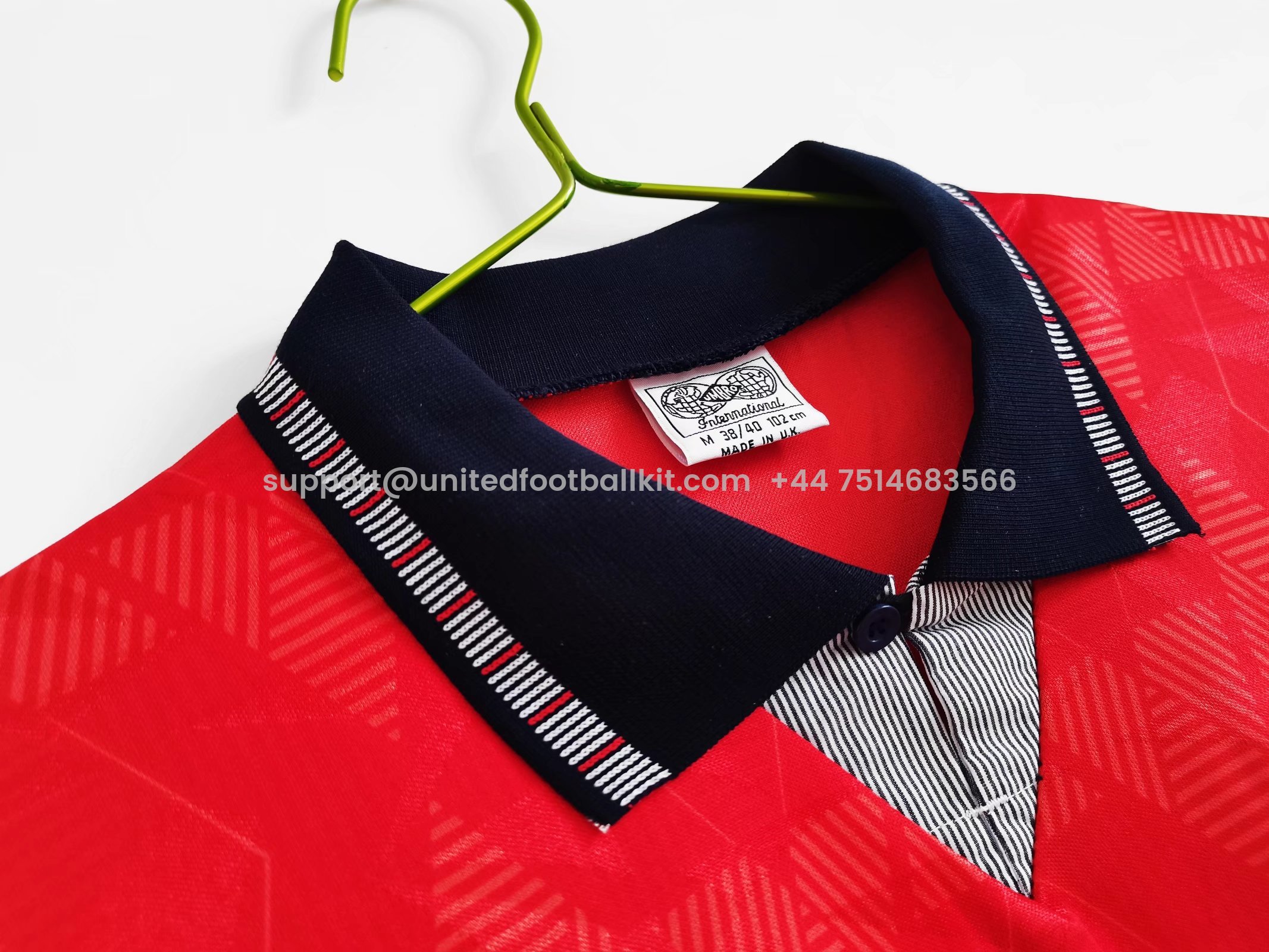 Unitedfootballkit.com | Retro England 1990 Away Stadium Jersey -Customize Name, Number and Patch | Worldwide Shipping