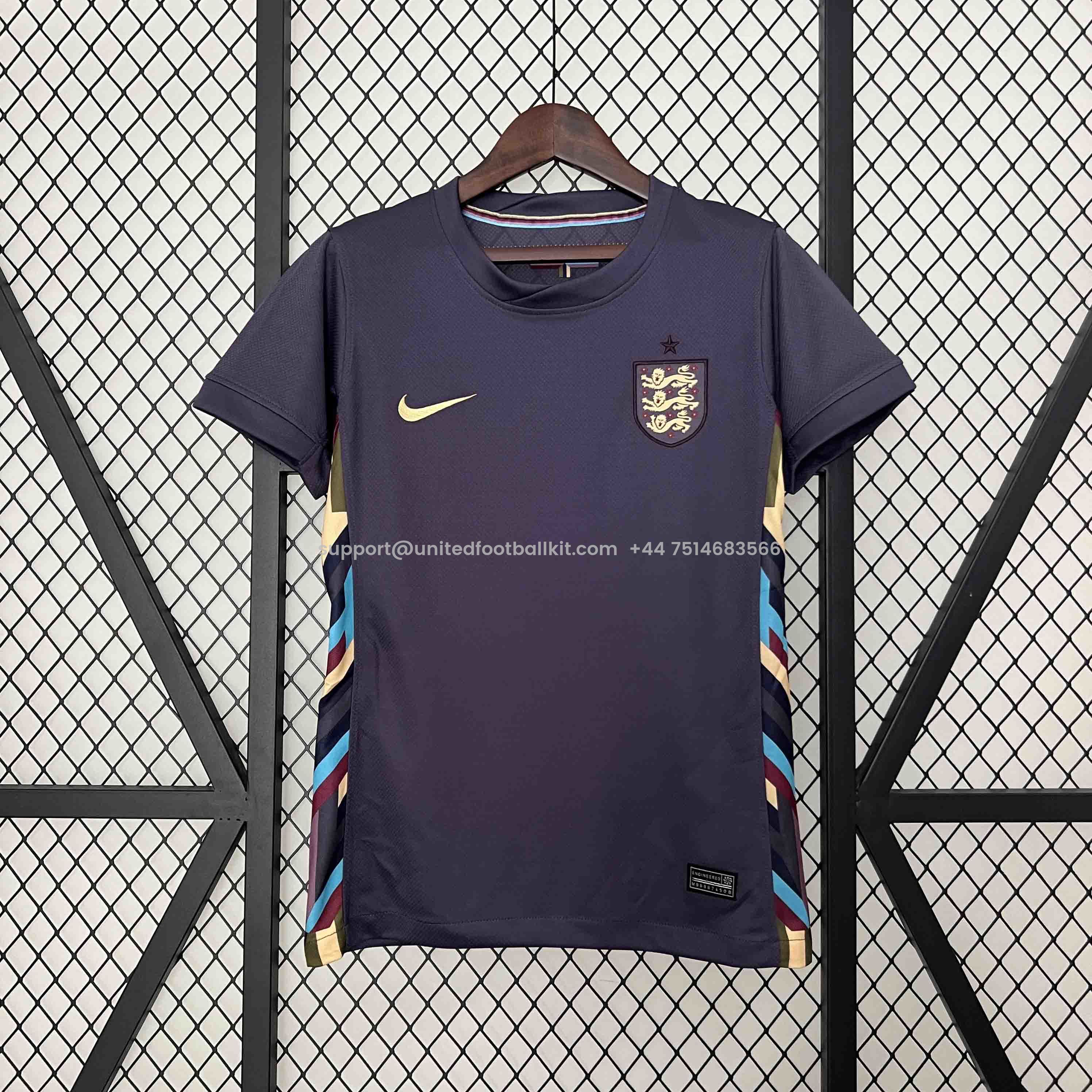 Unitedfootballkit.com | Women's England 2024 Away Stadium Jersey -Customize Name, Number and Patch | Worldwide Shipping