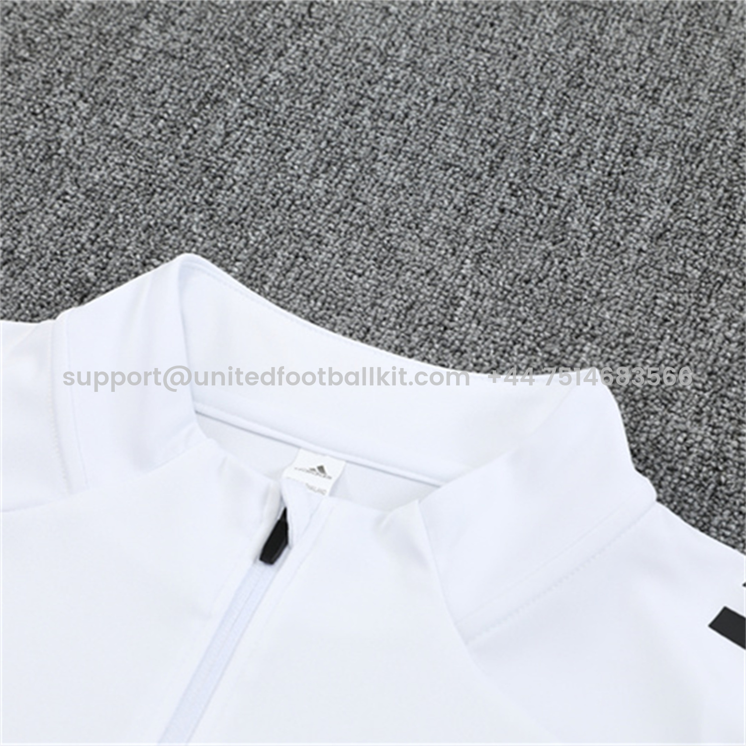 Unitedfootballkit.com | Real Madrid 25-26 Long Sleeve Training Set - Yellow Line White Top and Black Shorts -Customize Name, Number and Patch | Worldwide Shipping