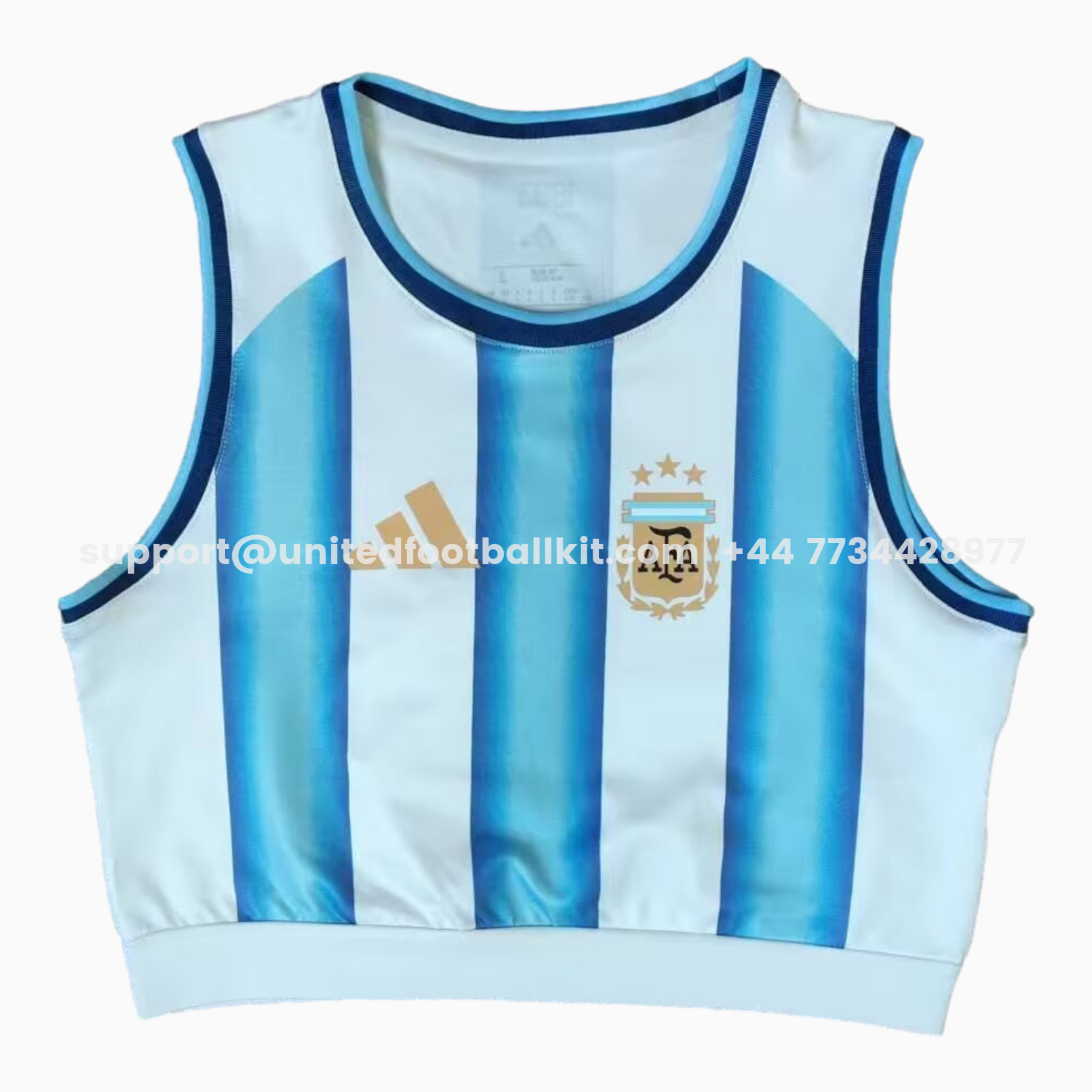 Unitedfootballkit.com | Women's Argentina 2026 Home Yoga Vest -Customize Name, Number and Patch | Worldwide Shipping