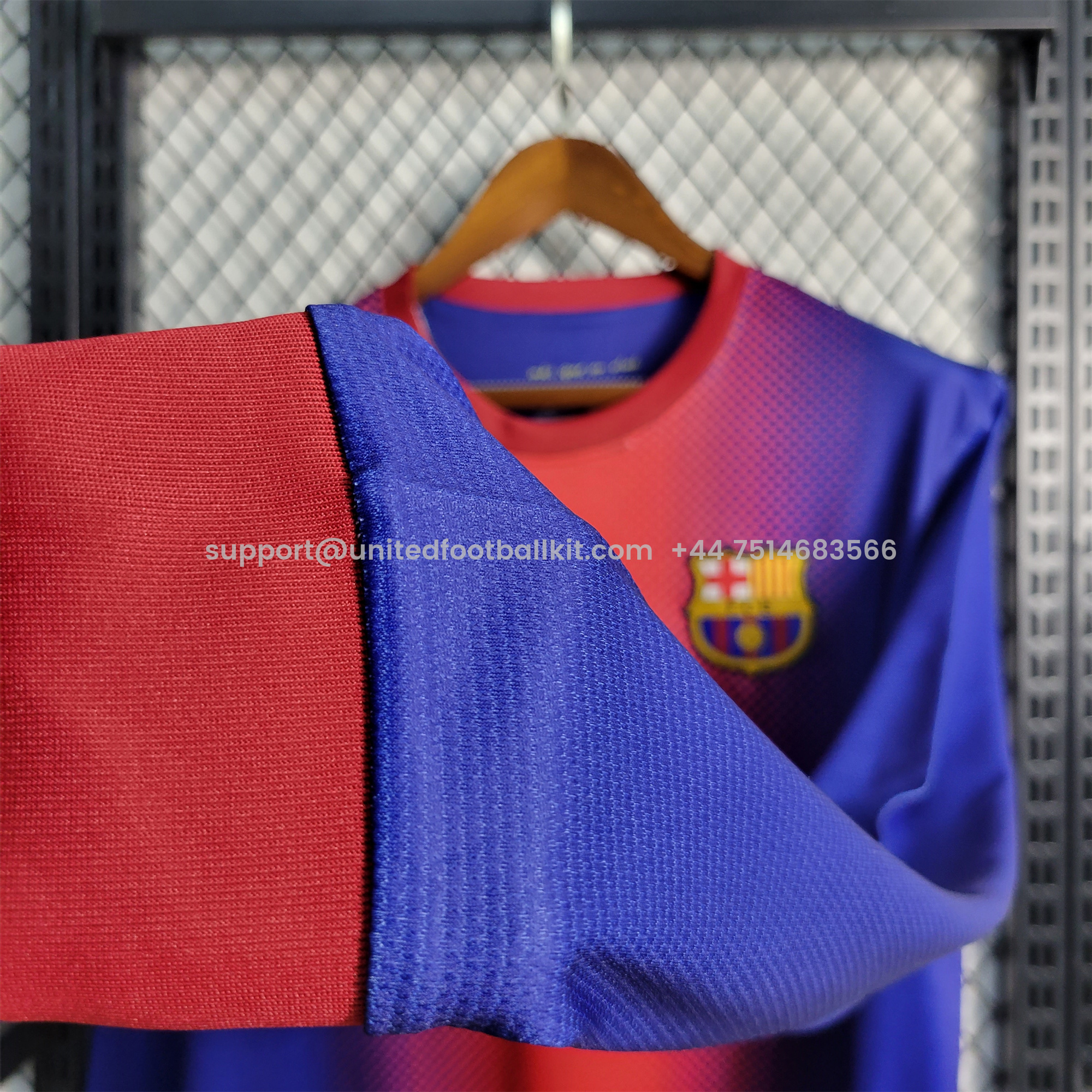 Unitedfootballkit.com | Retro Barcelona 12-13 Home Stadium Long Sleeve Jersey -Customize Name, Number and Patch | Worldwide Shipping