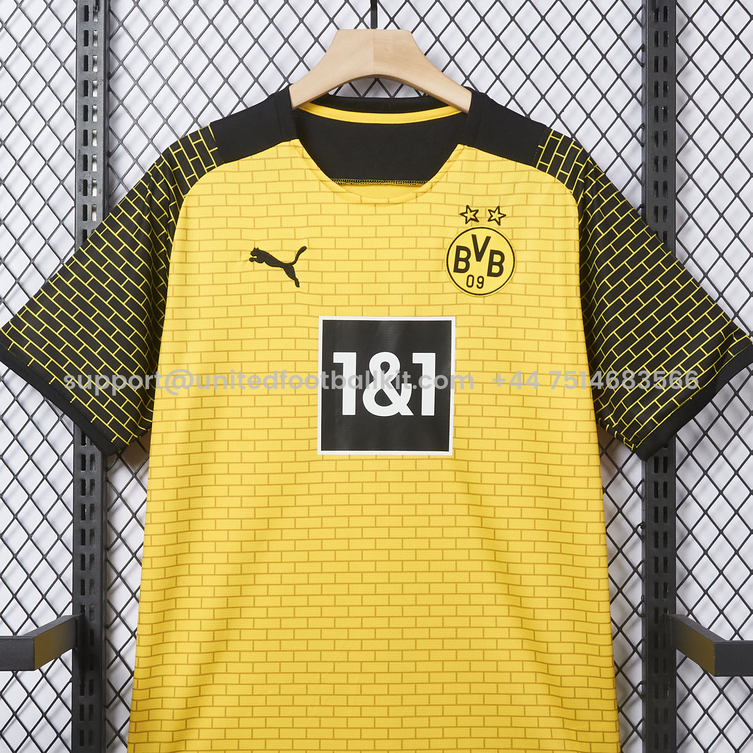 Unitedfootballkit.com | Dortmund 25-26 Pre-Match Training Yellow Brickwork Pattern Jersey - Fans Version -Customize Name, Number and Patch | Worldwide Shipping