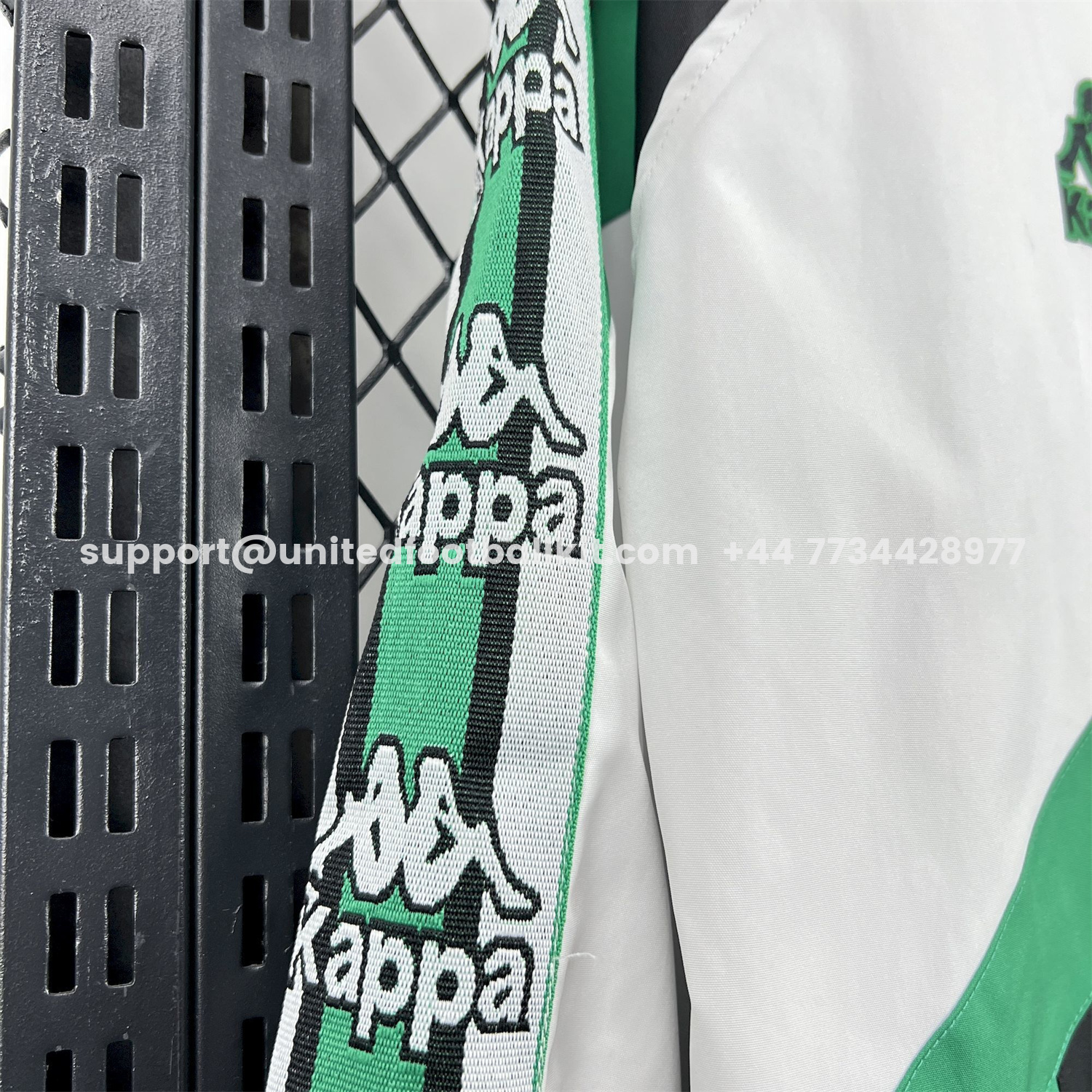 Unitedfootballkit.com | Retro Real Betis 1995-96 Black And White Windbreaker -Customize Name, Number and Patch | Worldwide Shipping