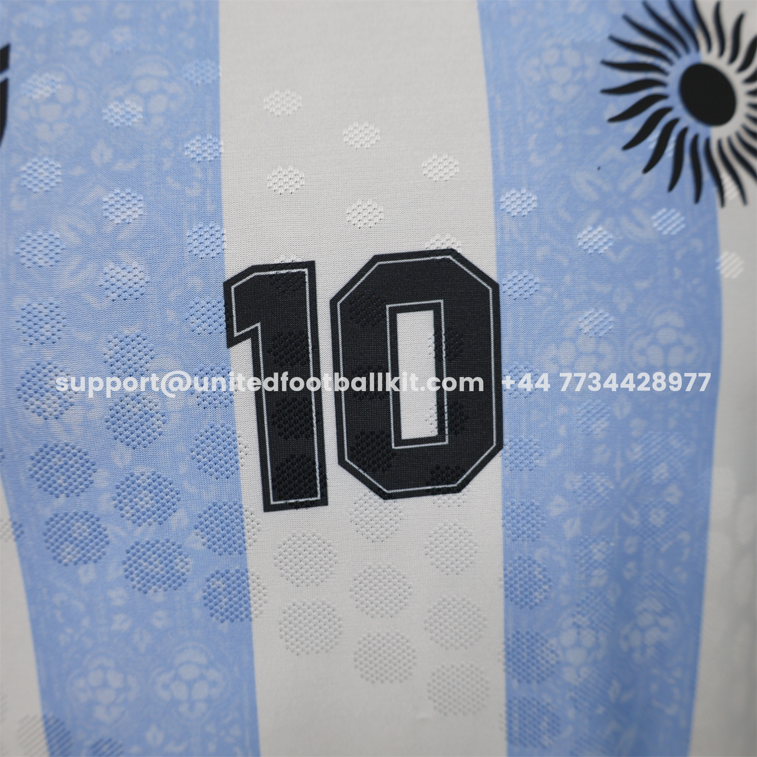 Unitedfootballkit.com | Argentina 2026 White Blue Maradona Special Kit - Player Version -Customize Name, Number and Patch | Worldwide Shipping