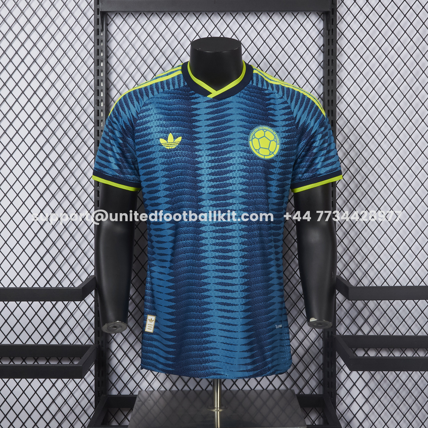 Unitedfootballkit.com | Colombia 2026 Away Blue Jersey - Player Version -Customize Name, Number and Patch | Worldwide Shipping