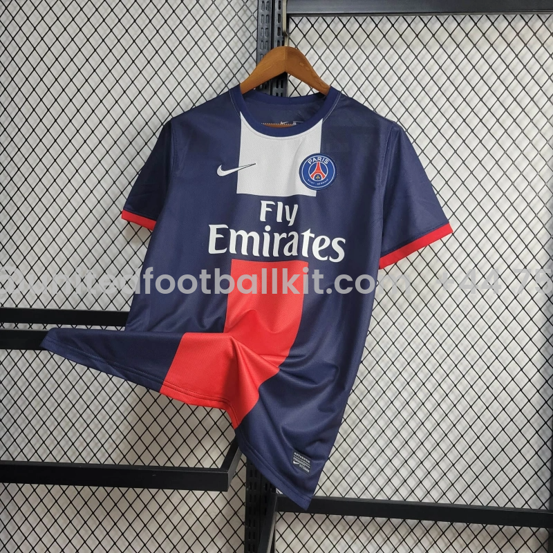 Unitedfootballkit.com | Retro Paris Saint-Germain PSG 2013-14 Home Jersey -Customize Name, Number and Patch | Worldwide Shipping