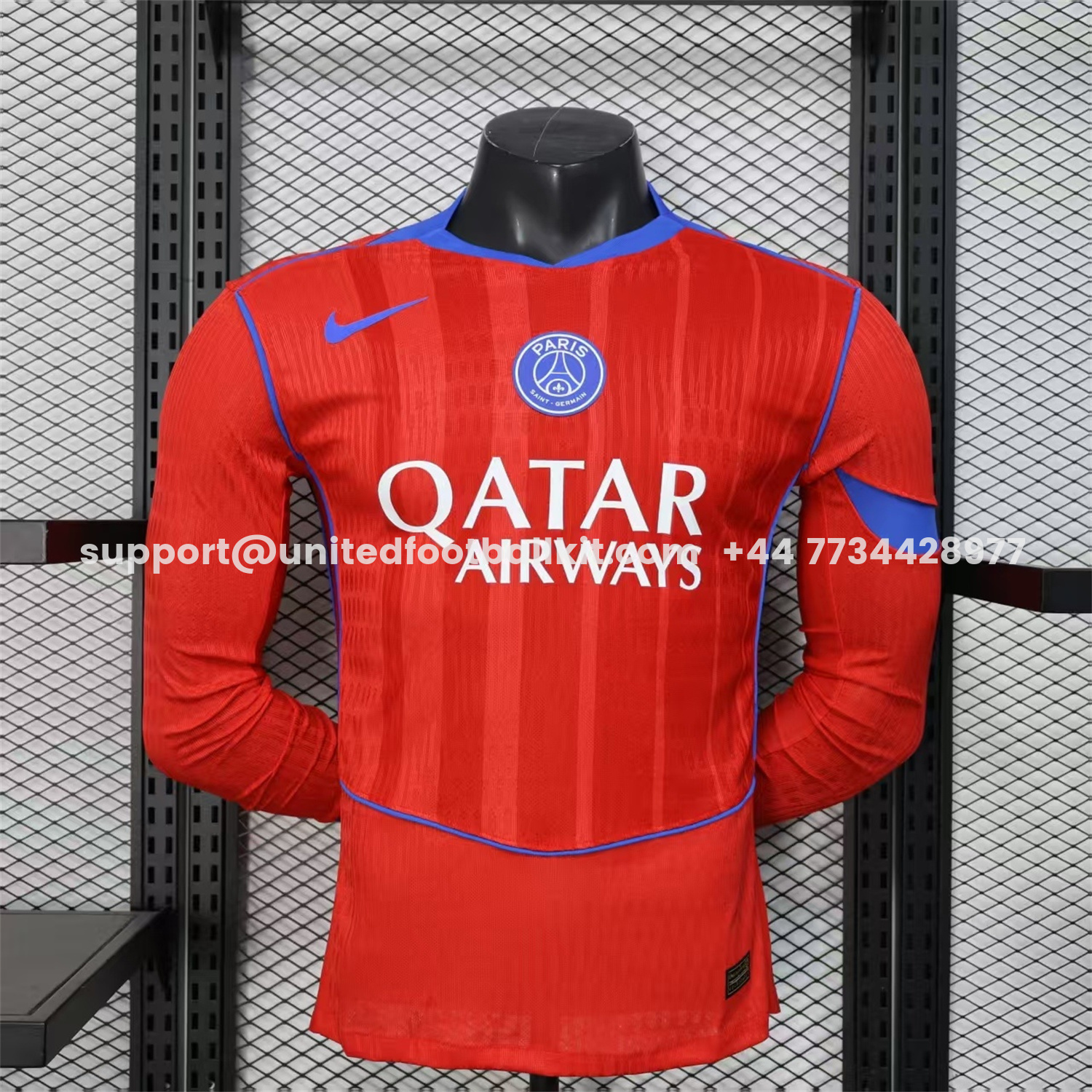 Unitedfootballkit.com | Paris Saint-Germain PSG 25-26 Third Long Sleeves Jersey - Player Version -Customize Name, Number and Patch | Worldwide Shipping