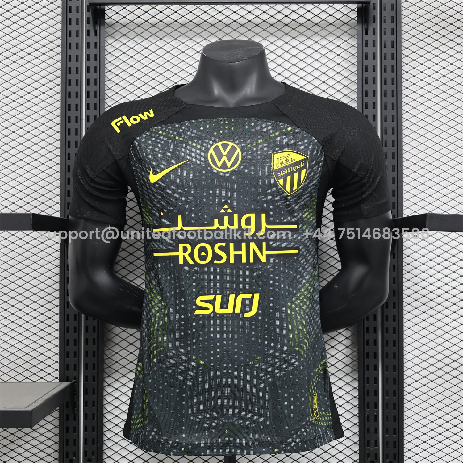Unitedfootballkit.com | Al Ittihad Jeddah United 24-25 Third Jersey with New Sponsers - Player Version -Customize Name, Number and Patch | Worldwide Shipping