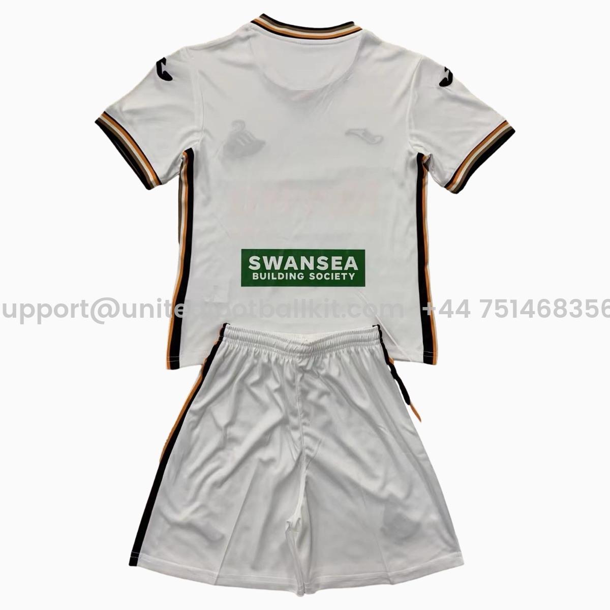 Unitedfootballkit.com | Swansea City 24-25 Home Kids Kit -Customize Name, Number and Patch | Worldwide Shipping