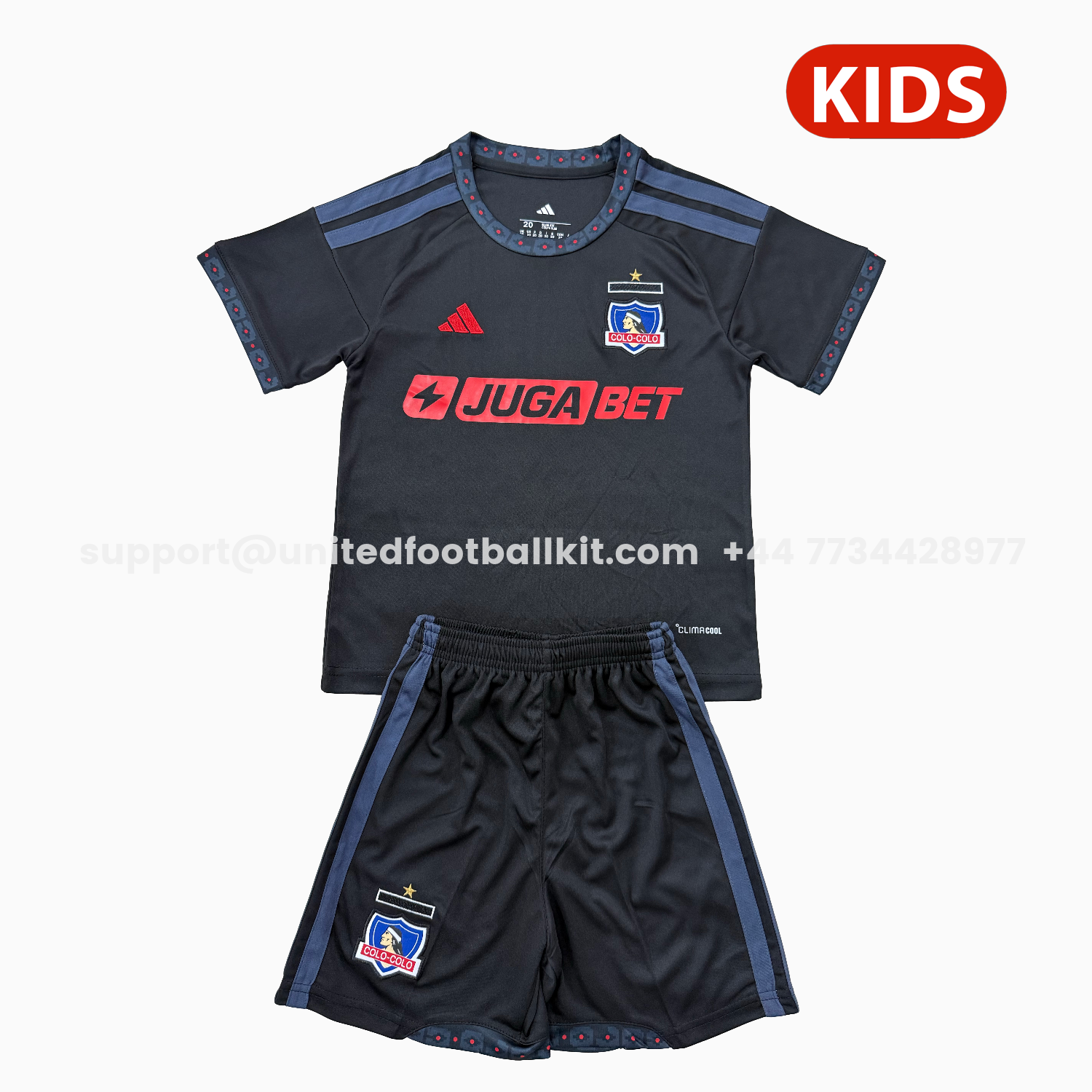 Unitedfootballkit.com | Colo Colo 26-27 Away Kids Kit -Customize Name, Number and Patch | Worldwide Shipping