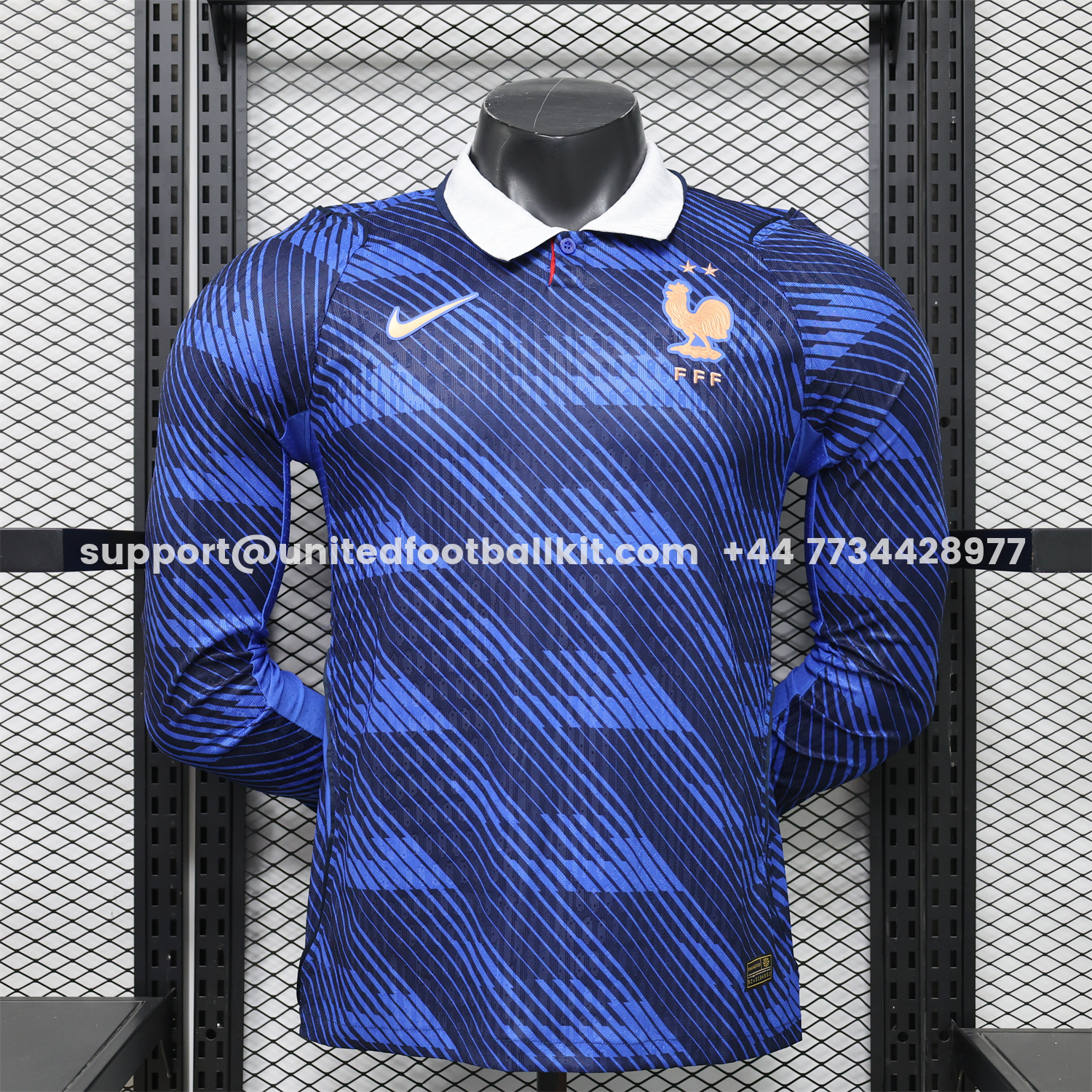 Unitedfootballkit.com | France 2026 Home Long Sleeves Jersey - Player Version -Customize Name, Number and Patch | Worldwide Shipping