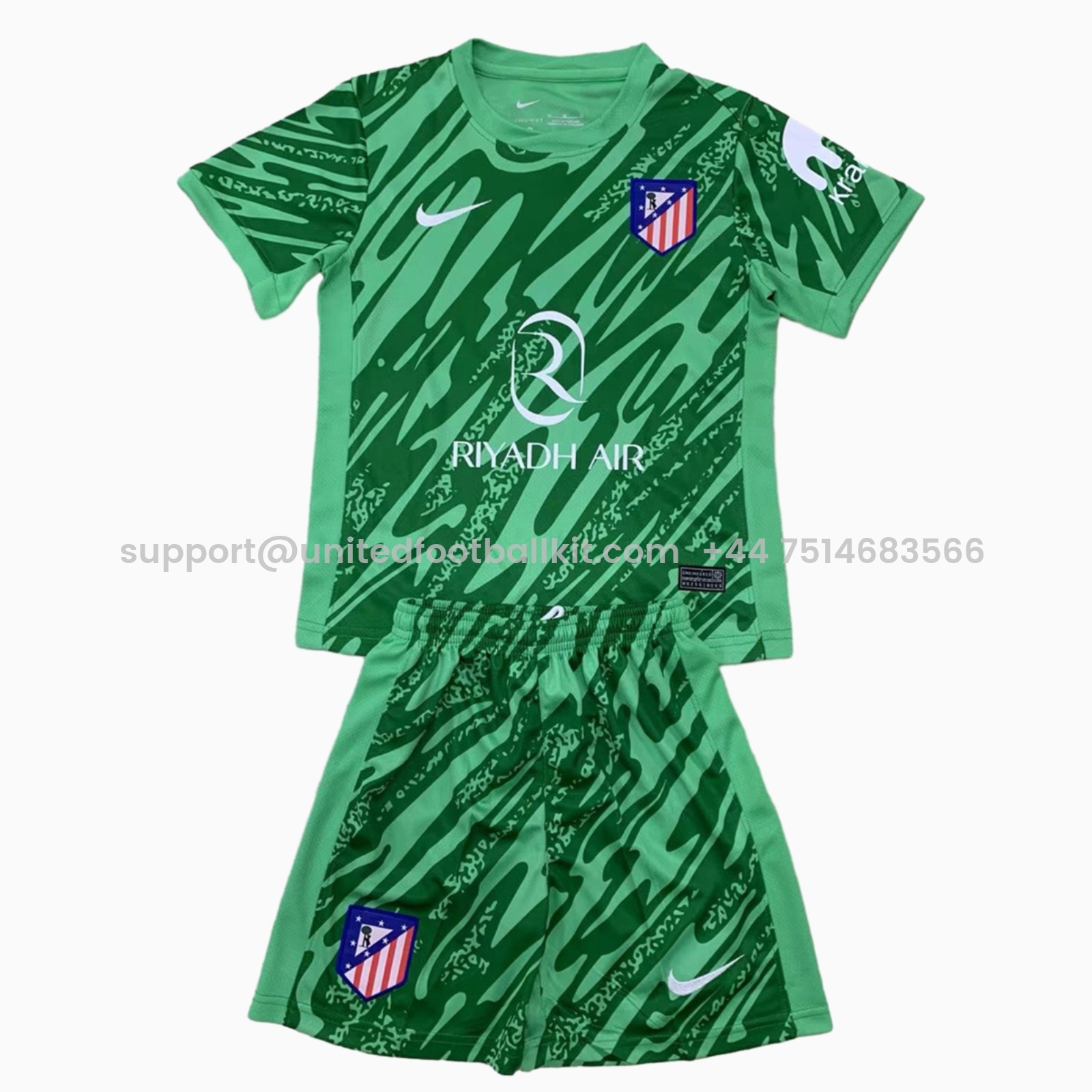 Unitedfootballkit.com | Atletico Madrid 24-25 Green Goalkeeper Men's Adult Jersey Set - Fans Version -Customize Name, Number and Patch | Worldwide Shipping