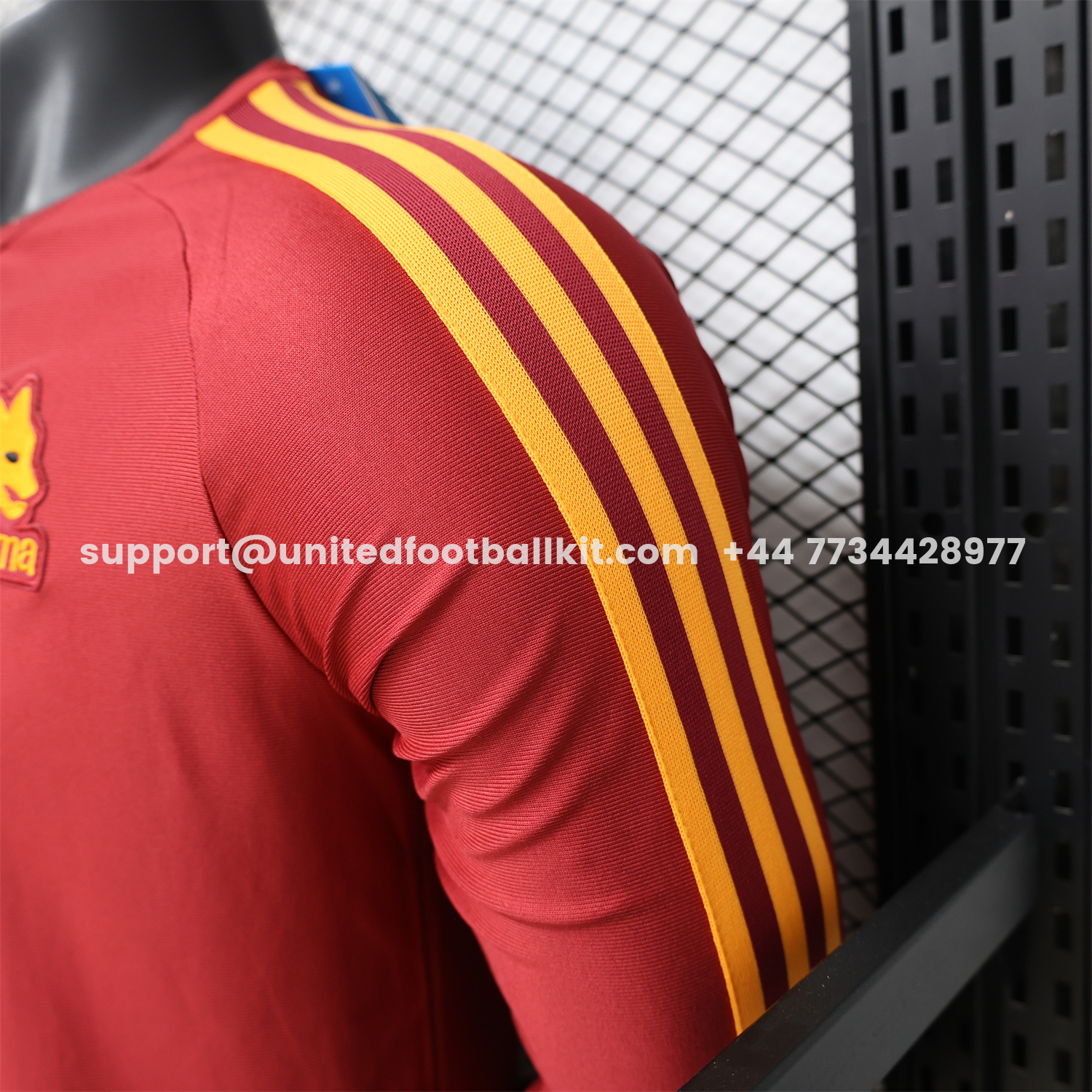 Unitedfootballkit.com | AS Roma 25-26 Retro Casual Style Red Special Long Sleeves Jersey - Player Version -Customize Name, Number and Patch | Worldwide Shipping