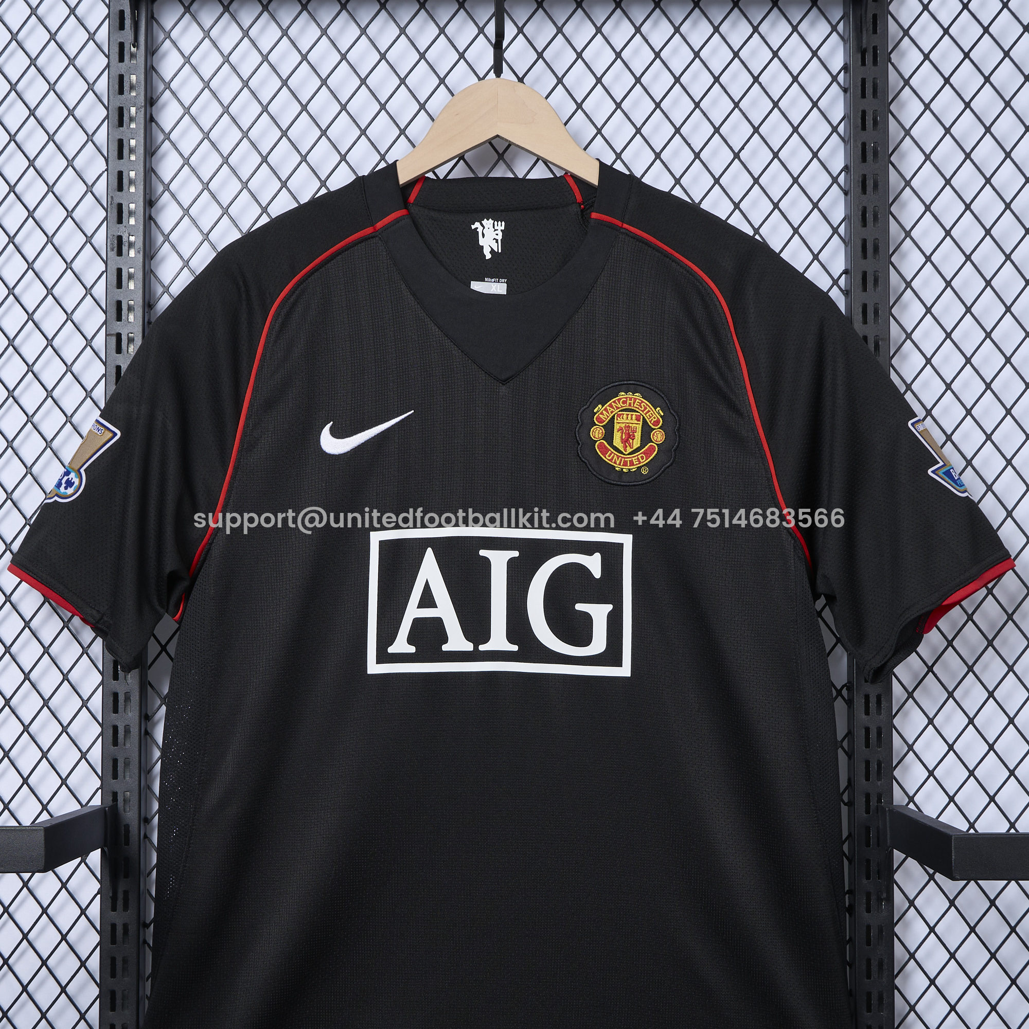 Unitedfootballkit.com | Retro Manchester United 07-08 Away Jersey -Customize Name, Number and Patch | Worldwide Shipping