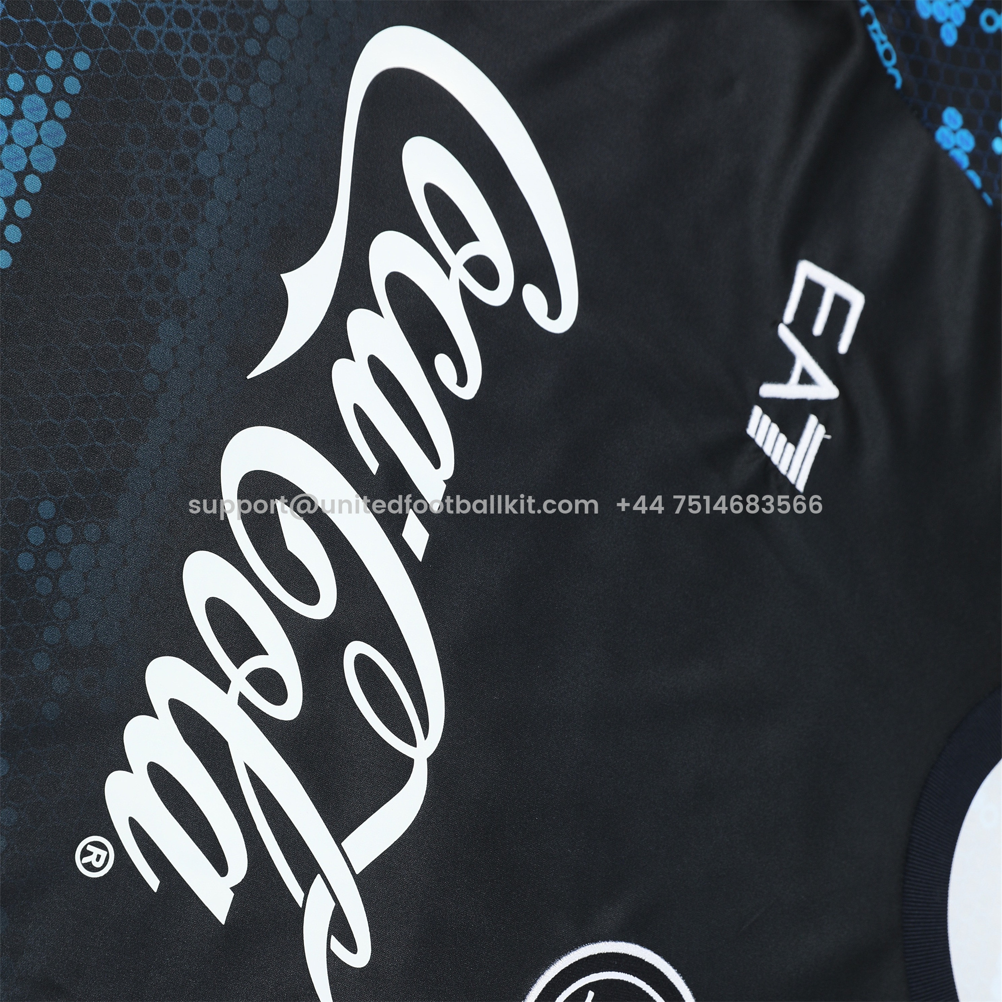 Unitedfootballkit.com | Napoli 24-25 Short-Sleeve Training Set - Blue Top & Shorts -Customize Name, Number and Patch | Worldwide Shipping