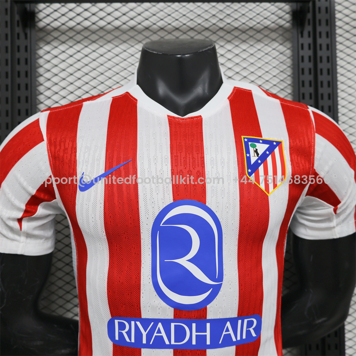 Unitedfootballkit.com | Atletico Madrid 25-26 Home (Informal-release Version) Jersey - Player Version -Customize Name, Number and Patch | Worldwide Shipping