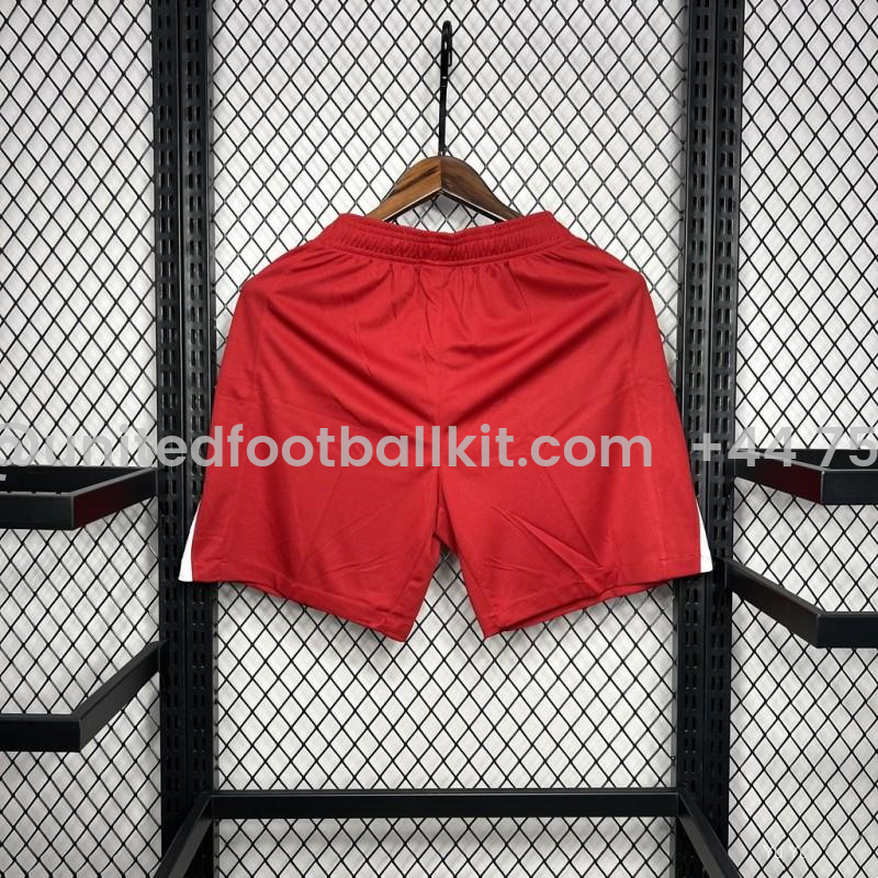 Unitedfootballkit.com | Liver.pool 24-25 Home Stadium Shorts - Fans Version -Customize Name, Number and Patch | Worldwide Shipping