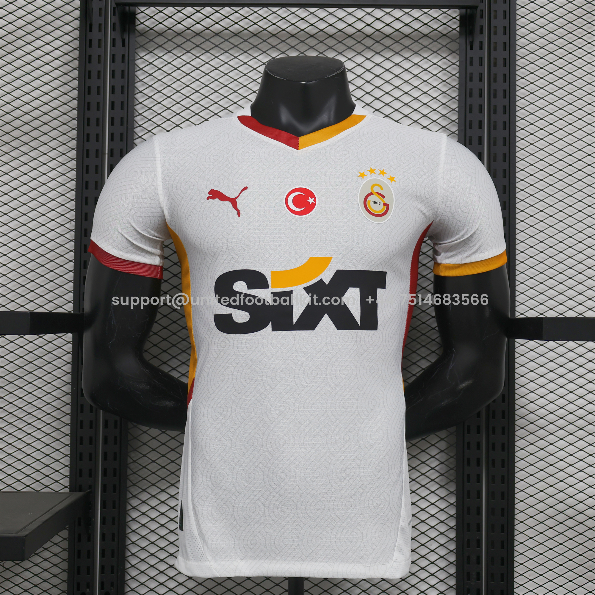 Unitedfootballkit.com | Galatasaray 24-25 Away Jersey - Player Version -Customize Name, Number and Patch | Worldwide Shipping