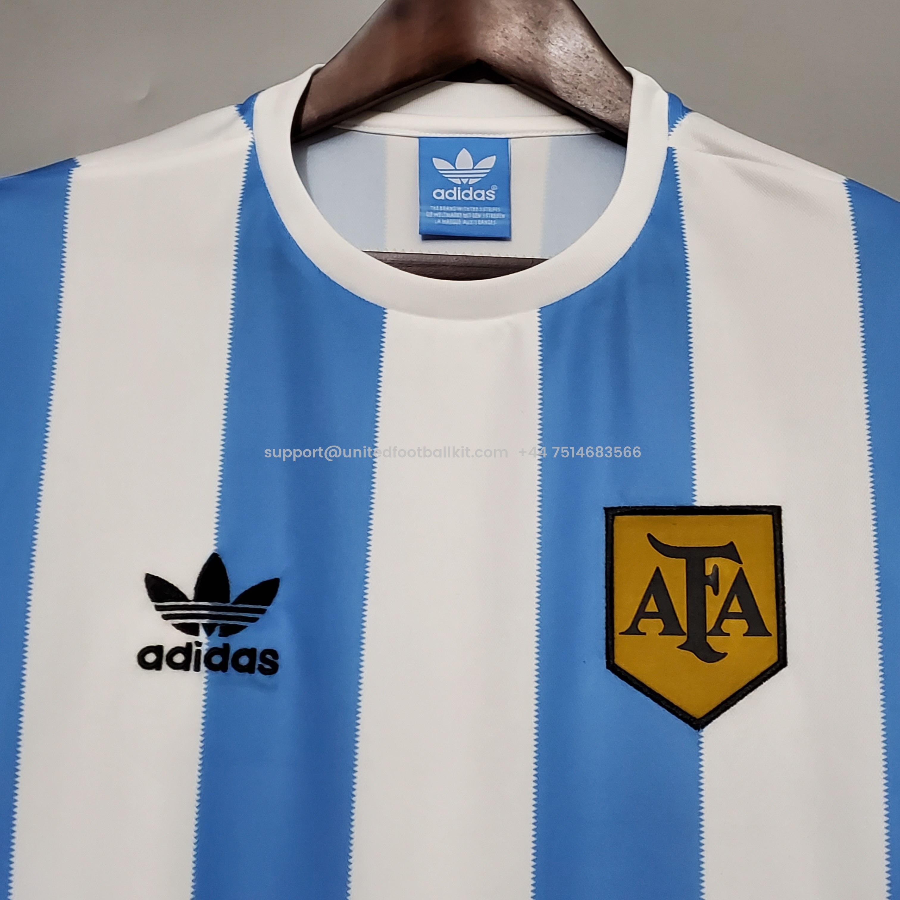 Unitedfootballkit.com | Retro Argentina 1978 Home Stadium Jersey -Customize Name, Number and Patch | Worldwide Shipping