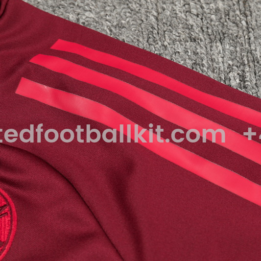 Unitedfootballkit.com | Bayern Munich 24-25 Kids Long Sleeve Training Set - Deep Red -Customize Name, Number and Patch | Worldwide Shipping