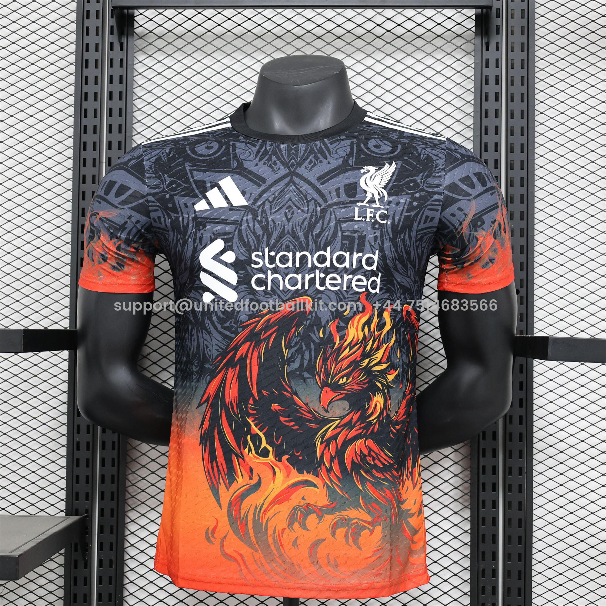 Unitedfootballkit.com | Liver.pool 24-25 Red Fire Phoenix Special Edition Jersey - Player Version -Customize Name, Number and Patch | Worldwide Shipping