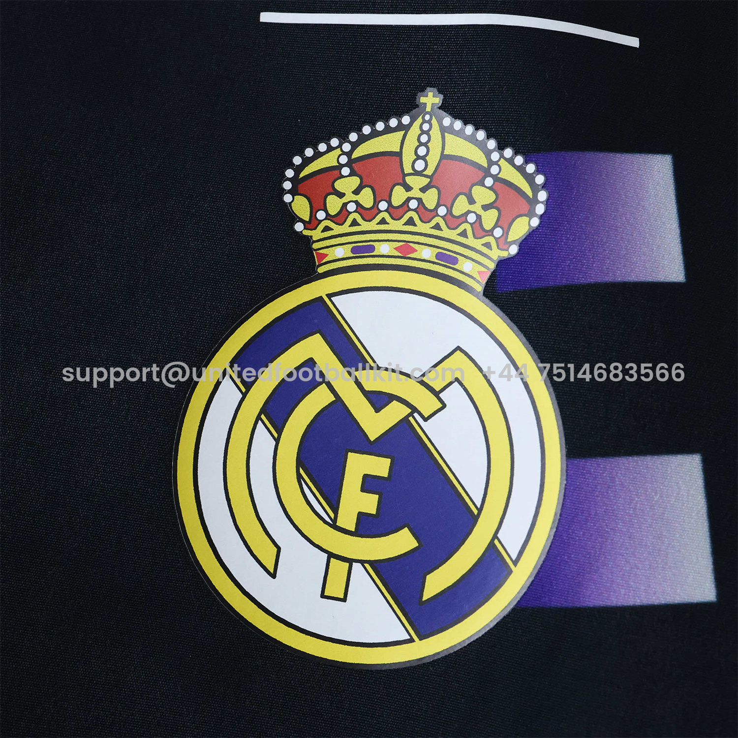 Unitedfootballkit.com | Retro Real Madrid 1997-98 Third Double Sided Reversible Windbreaker - Black & Blue -Customize Name, Number and Patch | Worldwide Shipping