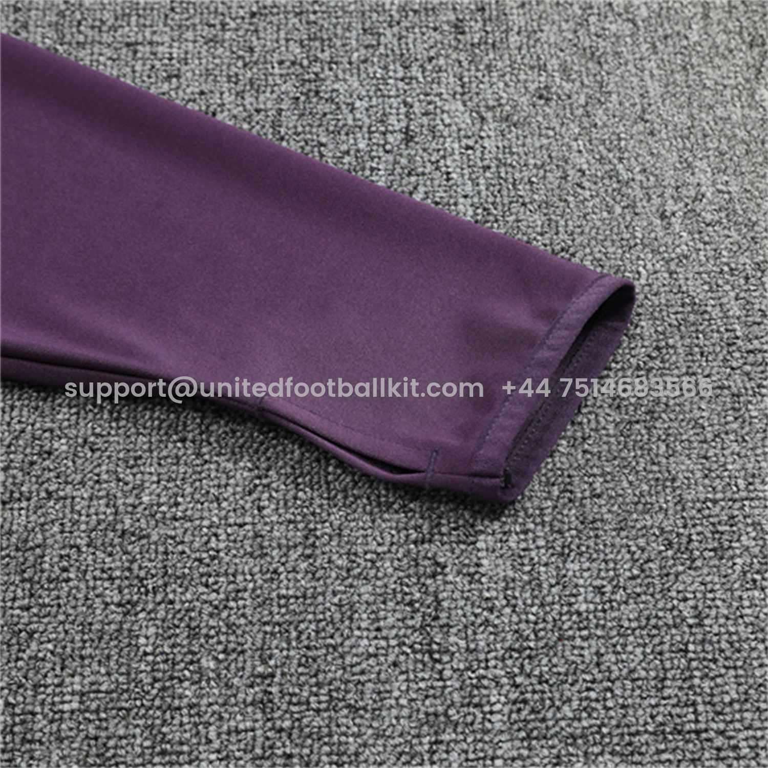 Unitedfootballkit.com | Manchester United 25-26 Kid Long Sleeves Training Set - Purple Top & Black Pants -Customize Name, Number and Patch | Worldwide Shipping