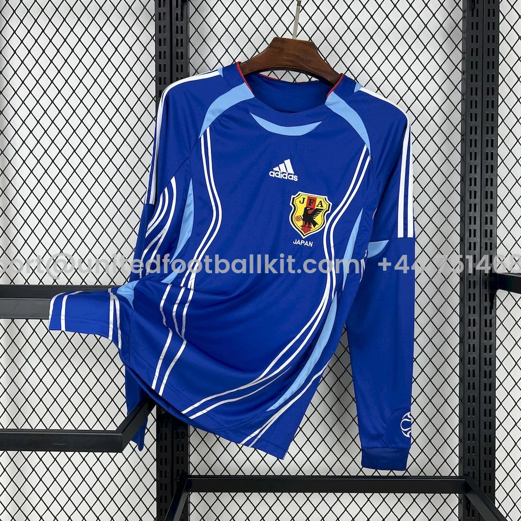 Unitedfootballkit.com | Retro Japan 2006 Home Long Sleeves Jersey -Customize Name, Number and Patch | Worldwide Shipping
