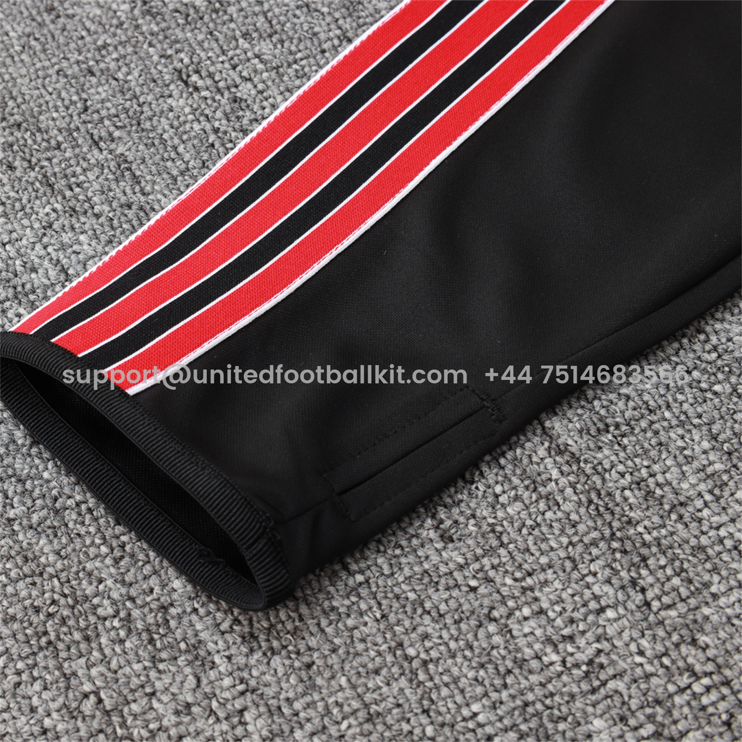 Unitedfootballkit.com | Manchester United 25-26 Originals Terrace Icon Jacket Training Tracksuit - Black -Customize Name, Number and Patch | Worldwide Shipping