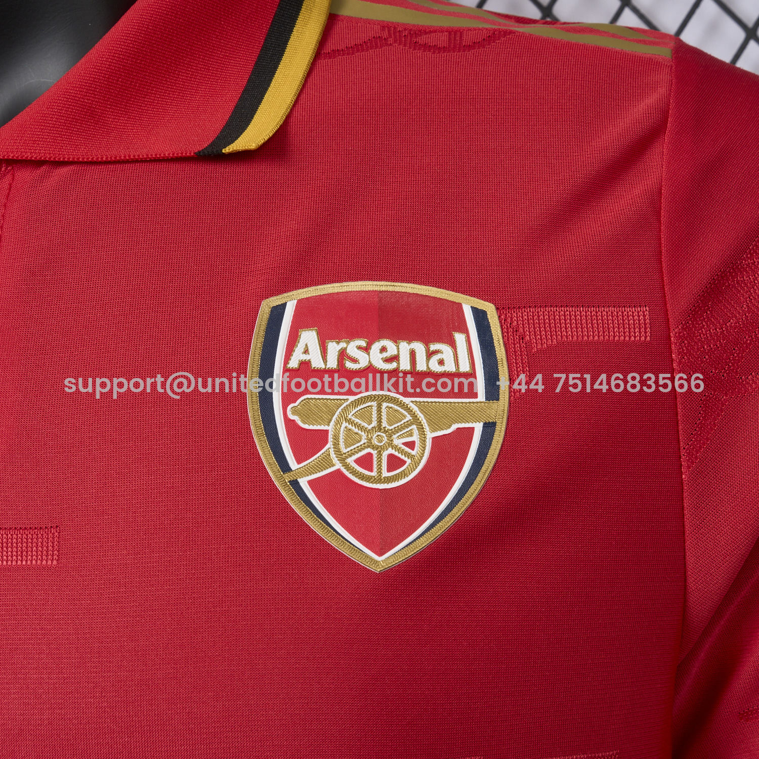 Unitedfootballkit.com | Arsenal 25-26 Red POLO Special Edition Jersey - Player Version -Customize Name, Number and Patch | Worldwide Shipping