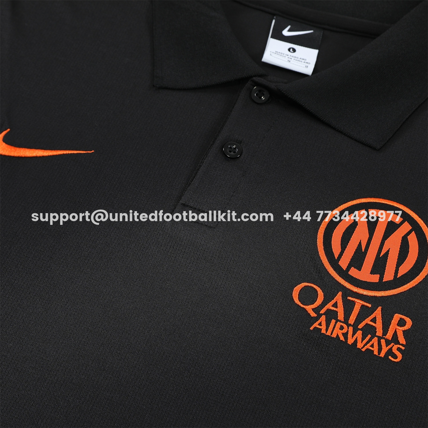 Unitedfootballkit.com | Inter Milan 25-26 POLO Short-Sleeve Training Set - Black Top and Black Pants -Customize Name, Number and Patch | Worldwide Shipping