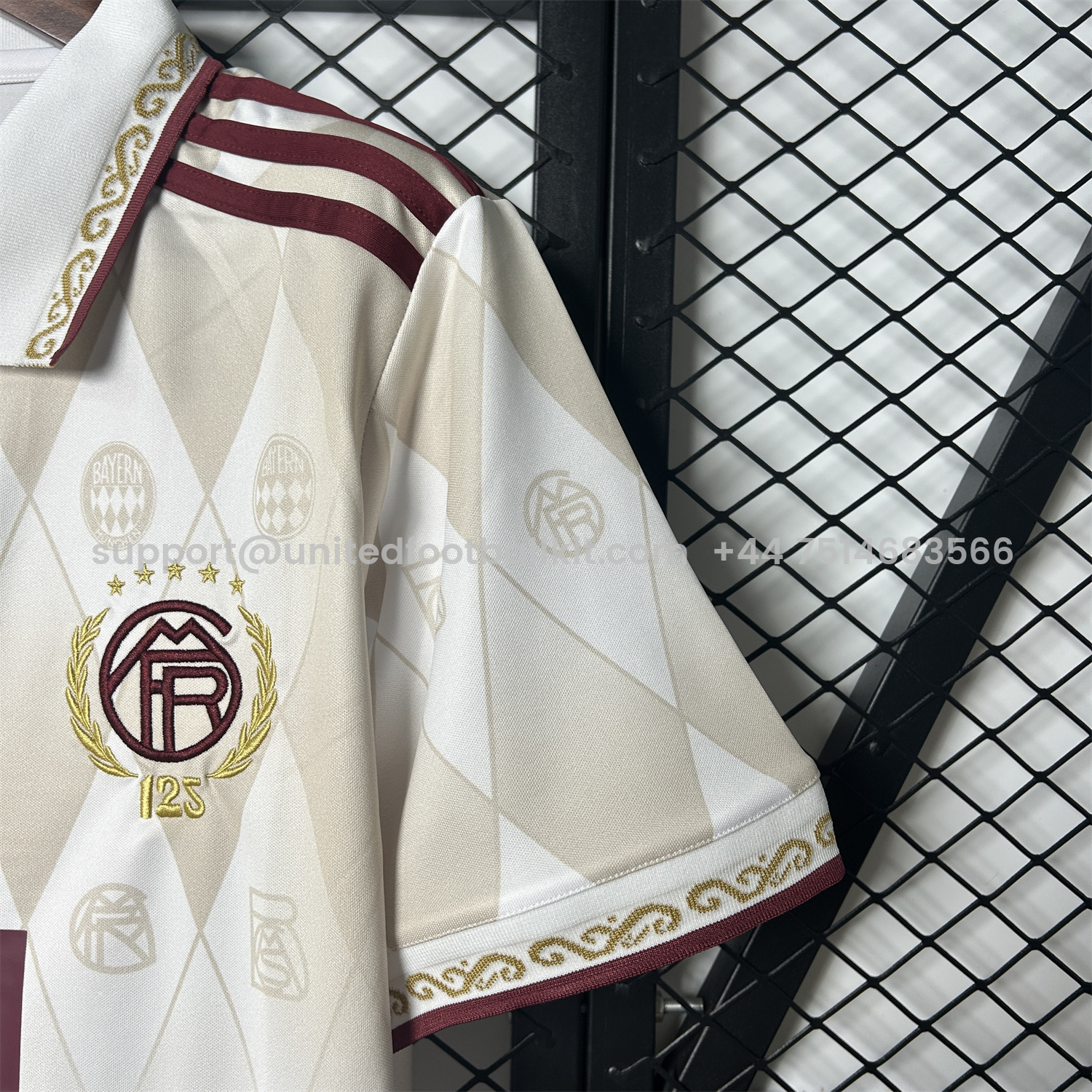 Unitedfootballkit.com | Bayern Munich 2025 125th Anniversary Diamond Pattern Special Edition Jersey - Fans Version -Customize Name, Number and Patch | Worldwide Shipping