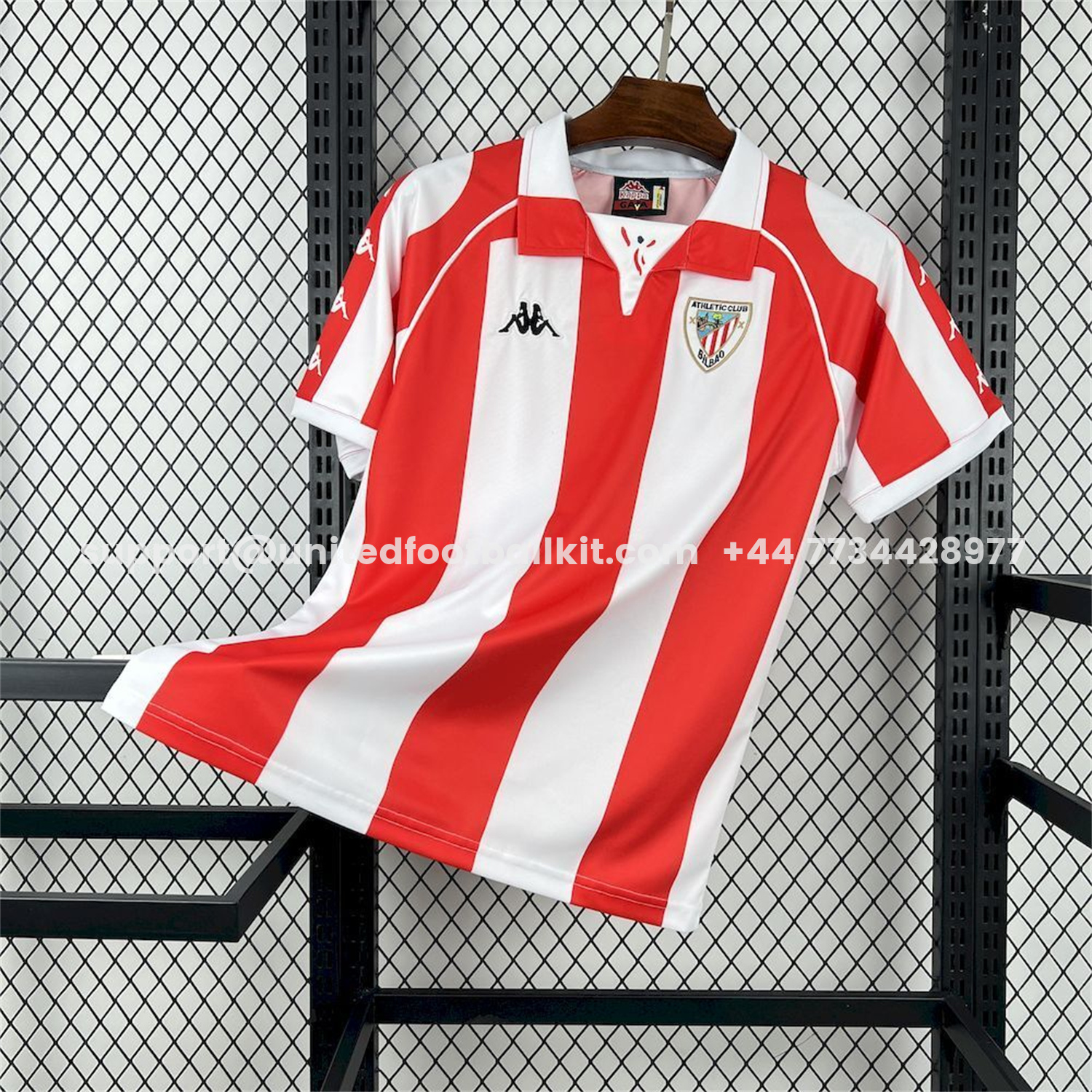 Unitedfootballkit.com | Retro Athletic Bilbao 1998-99 Home Jersey -Customize Name, Number and Patch | Worldwide Shipping