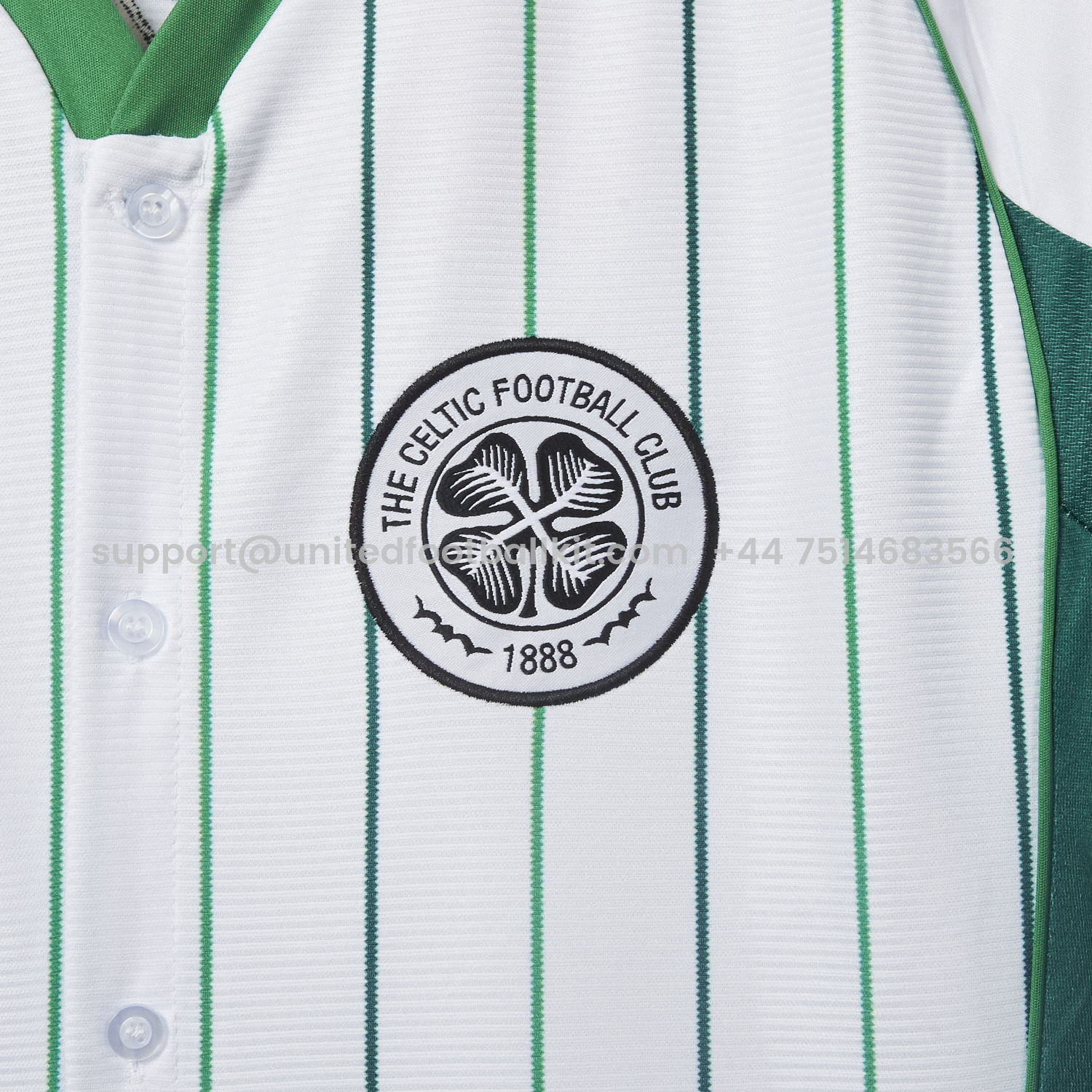 Unitedfootballkit.com | Celtic 25-26 White Baseball Jersey -Customize Name, Number and Patch | Worldwide Shipping