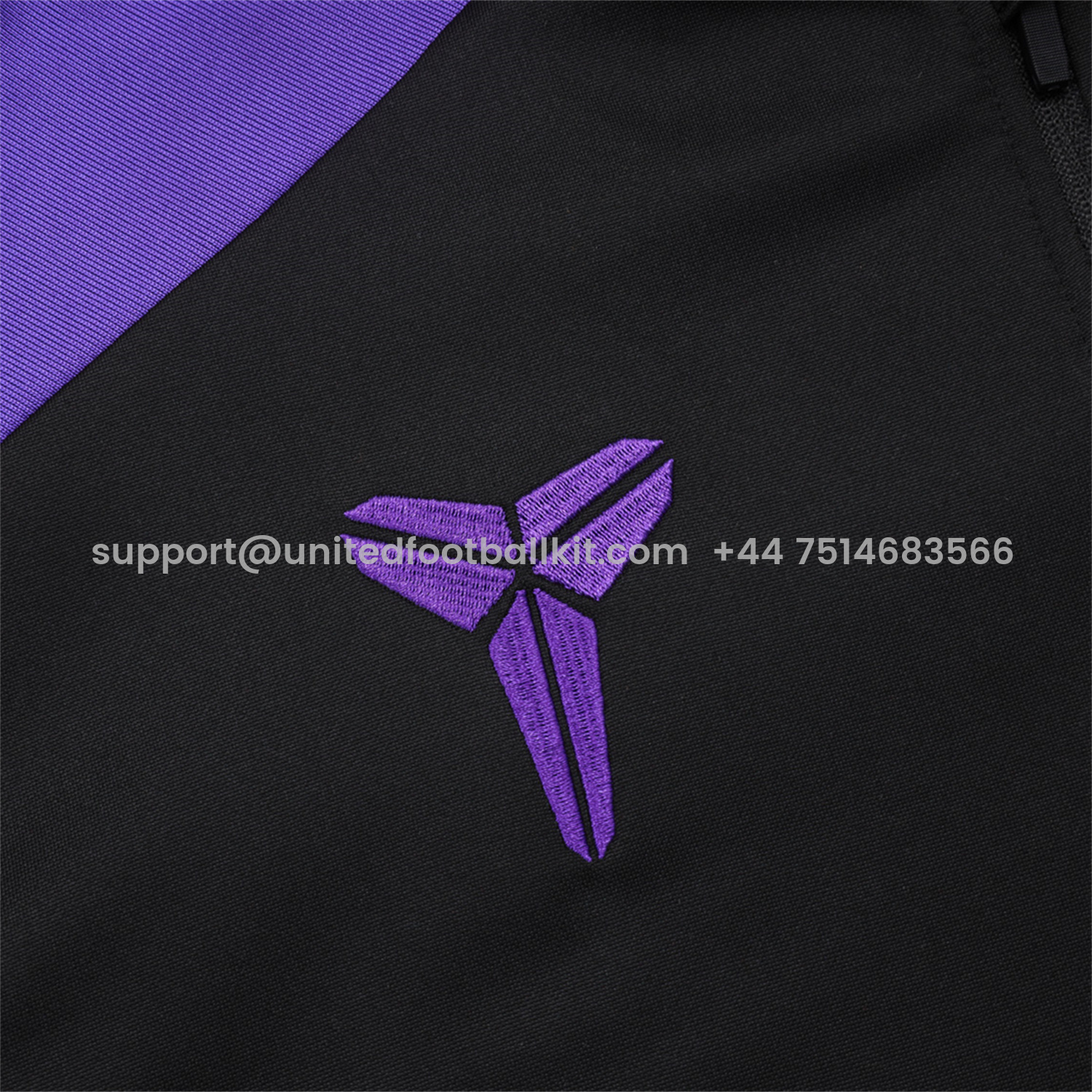 Unitedfootballkit.com | Barcelona X KB 25-26 Long Sleeve Training Set - Black Top with Purple Badge and Black Pants -Customize Name, Number and Patch | Worldwide Shipping