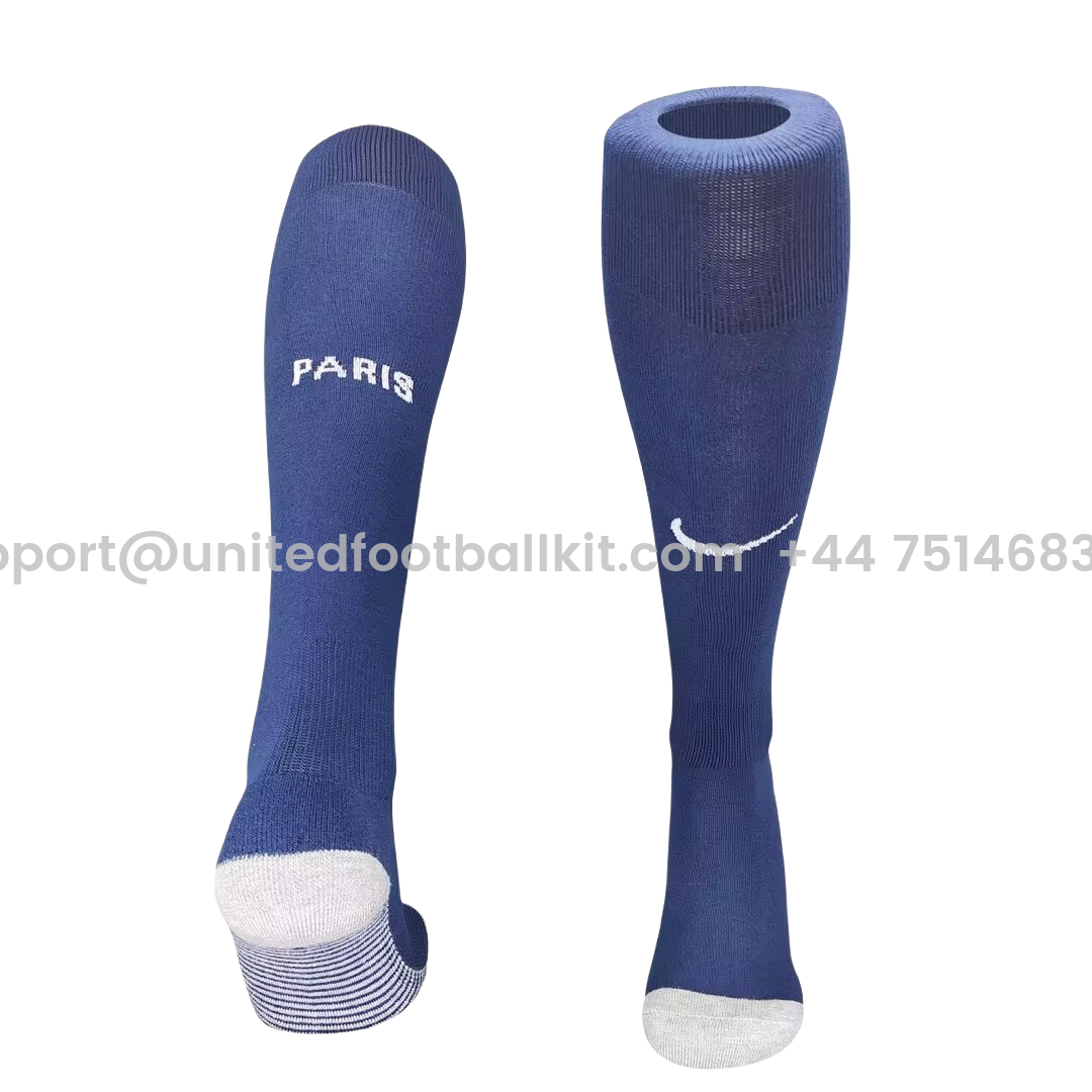 Unitedfootballkit.com | Paris Saint-Germain PSG 24-25 Home Socks - Blue -Customize Name, Number and Patch | Worldwide Shipping