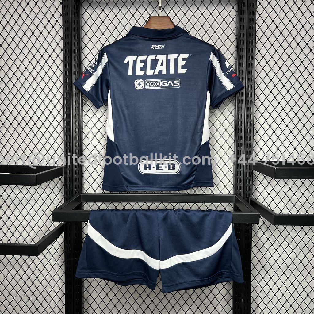 Unitedfootballkit.com | Rayados Monterrey 24-25 Home Stadium Kids Kit -Customize Name, Number and Patch | Worldwide Shipping