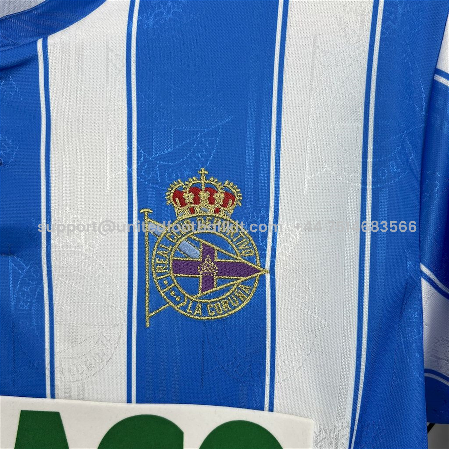 Unitedfootballkit.com | Retro Deportivo de La Coruña 1997-98 Home Jersey -Customize Name, Number and Patch | Worldwide Shipping