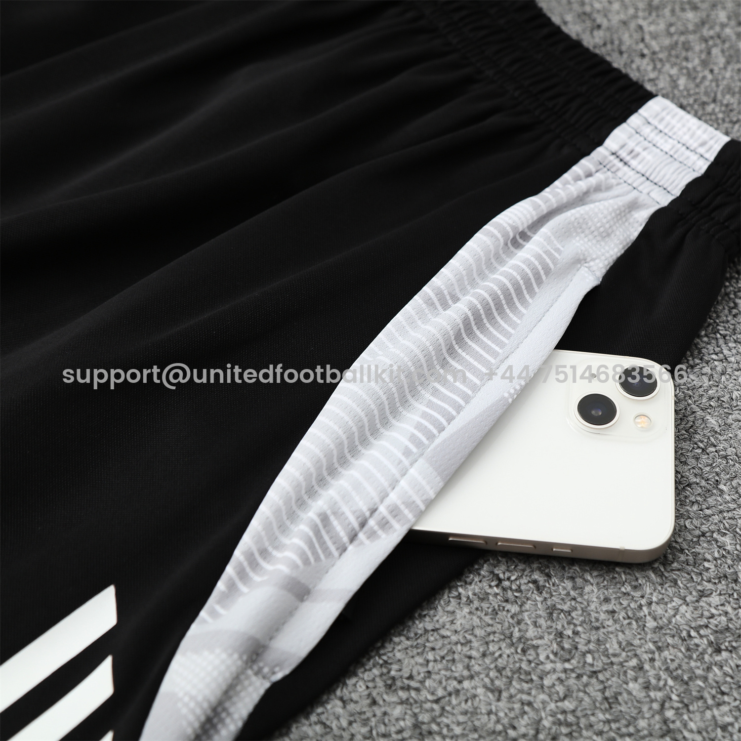 Unitedfootballkit.com | Real Madrid 25-26 Vest Training Set - Pink-Black Dragon Vest & Black-White Shorts -Customize Name, Number and Patch | Worldwide Shipping