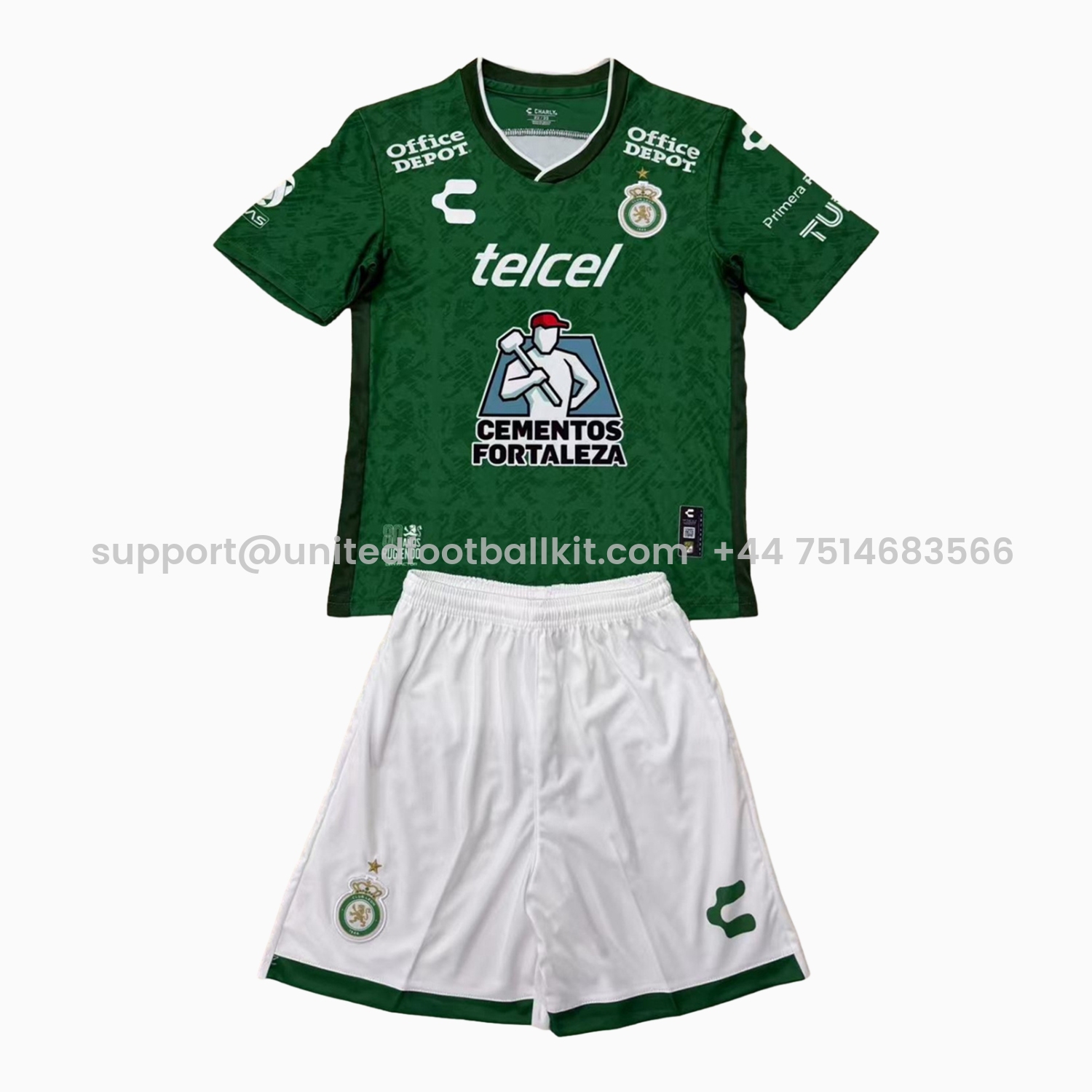 Unitedfootballkit.com | Club León Club Leon 24-25 Home Men's Adult Jersey Set - Fans Version -Customize Name, Number and Patch | Worldwide Shipping